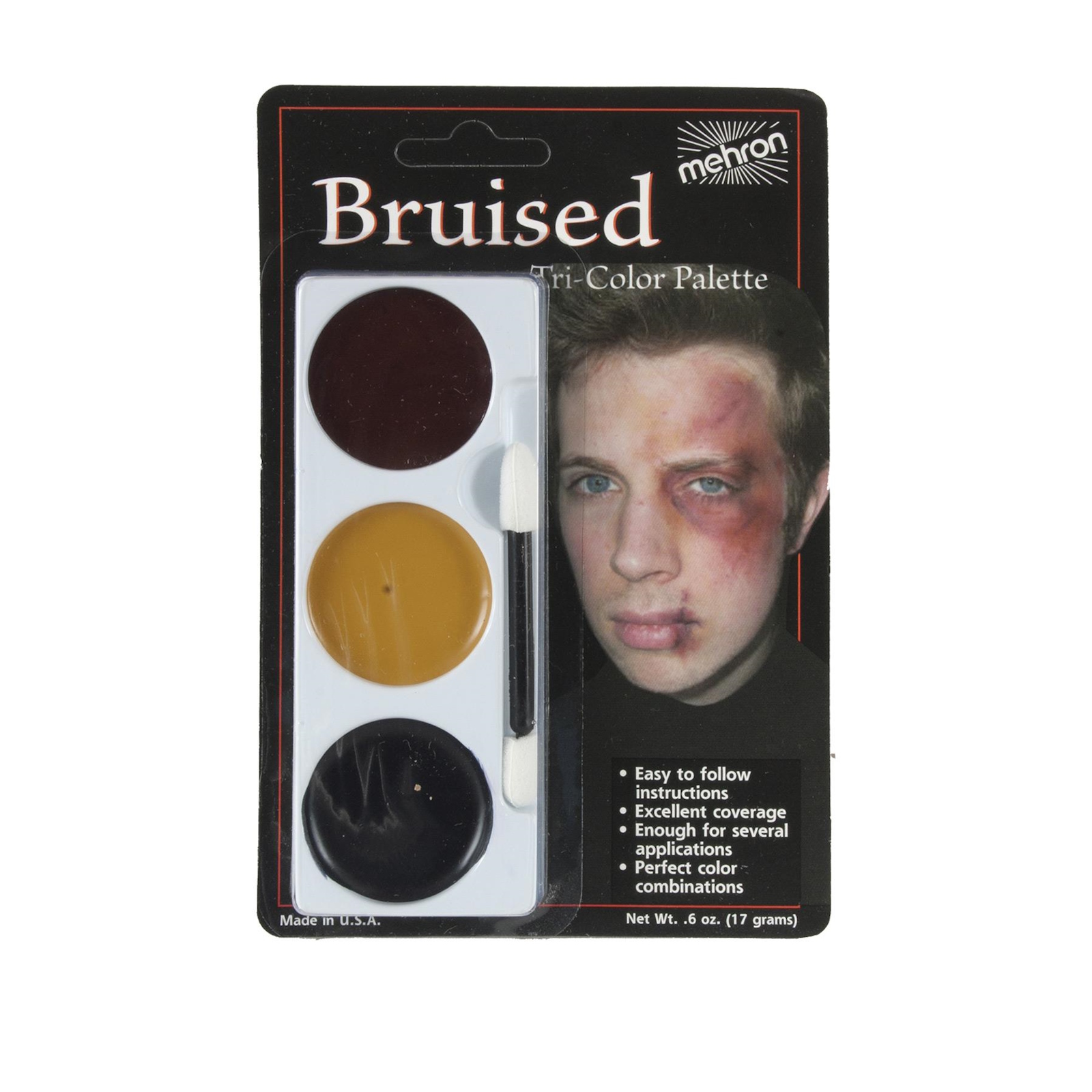 Mehron Tri Colour Palette Bruise Makeup Accessory