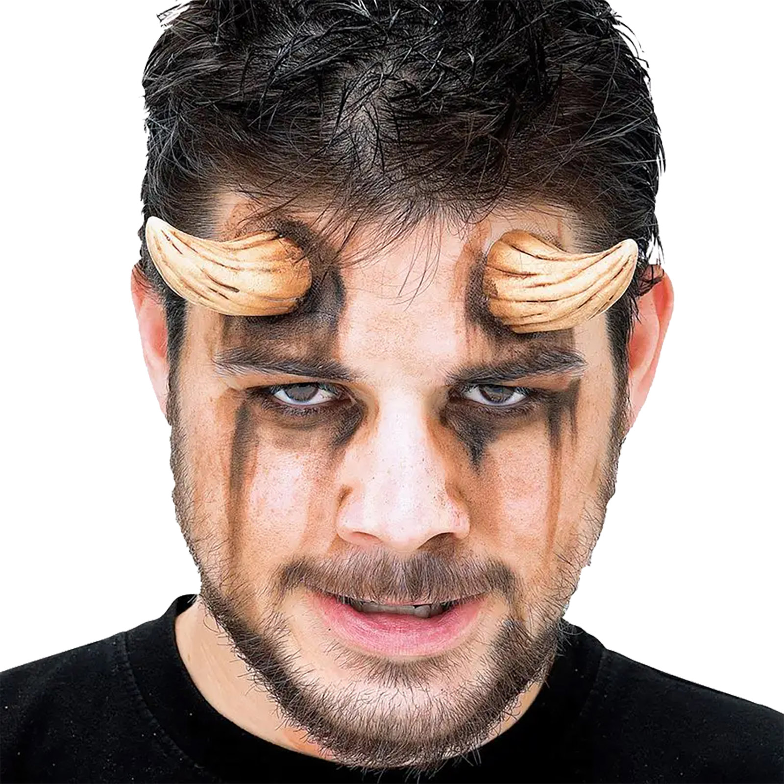 Demon Horns Brown Prosthetic Makeup Accessory