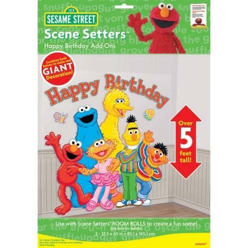 Sesame Street Happy Birthday Scene Setter Wall Decorations