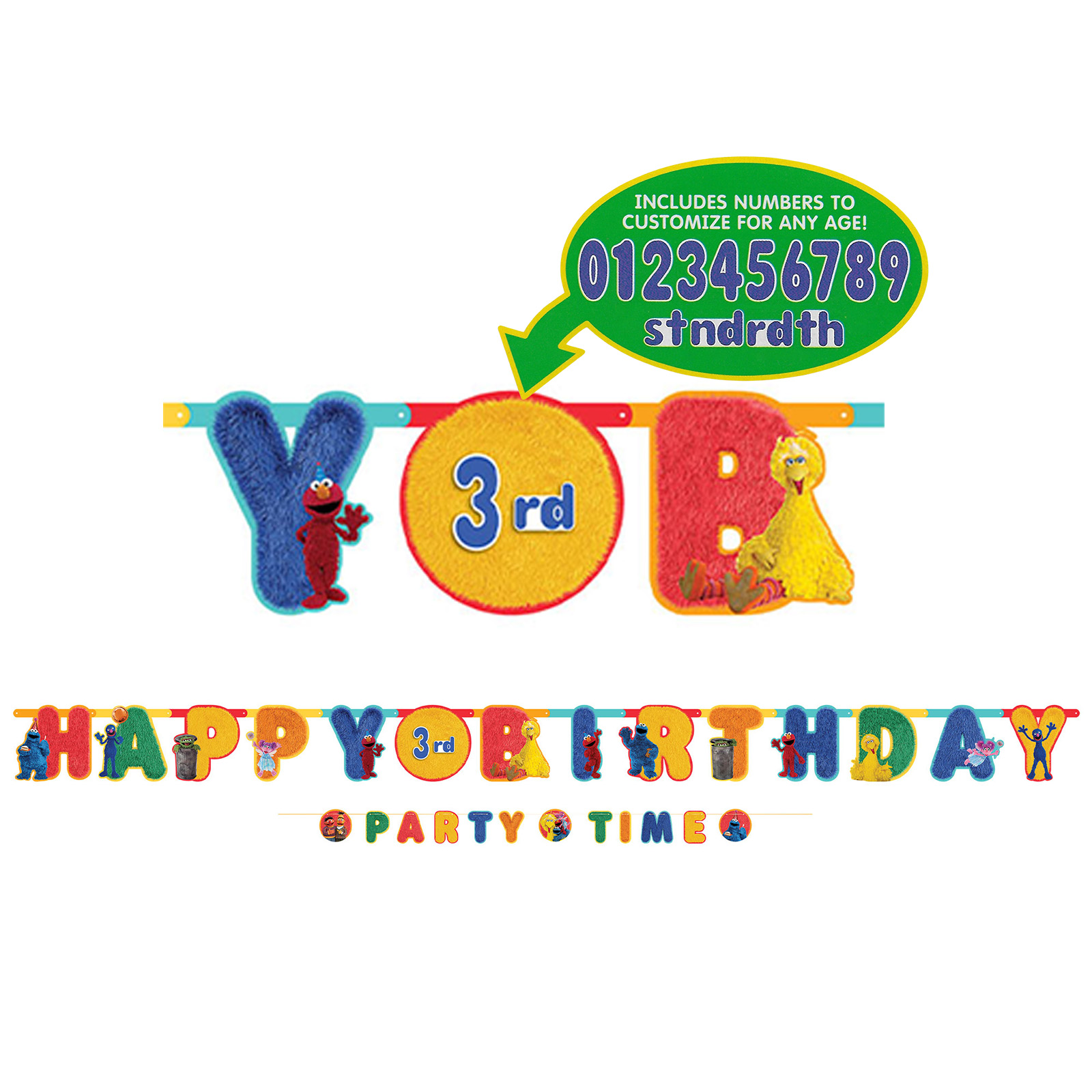 Sesame Street Jumbo Add An Age Banner Kit 