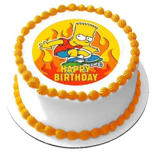 Bart Simpson Edible Icing Cake Decoration