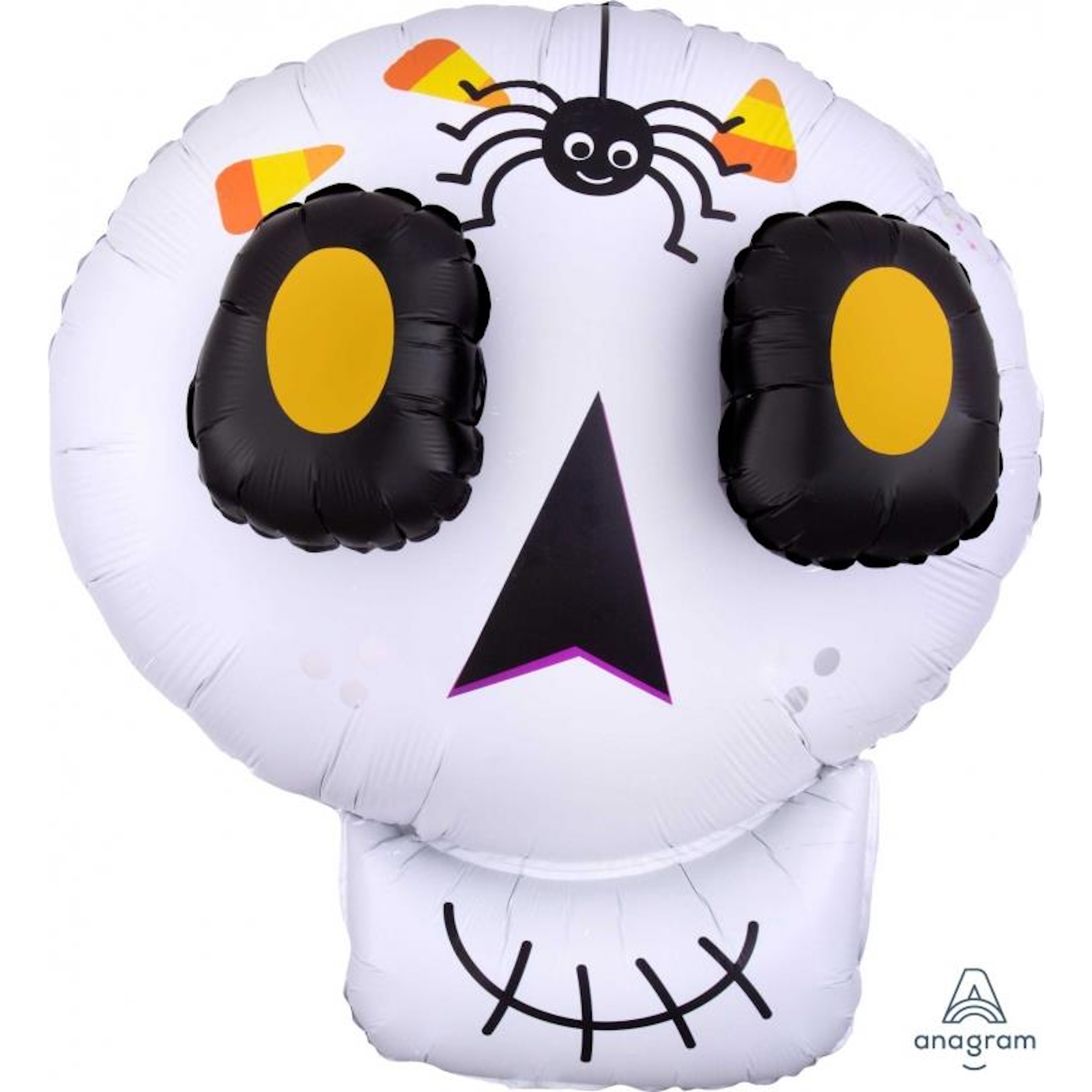 SuperShape EZ Fill Multi Balloon 3D Cute Halloween Skull Foil Balloon