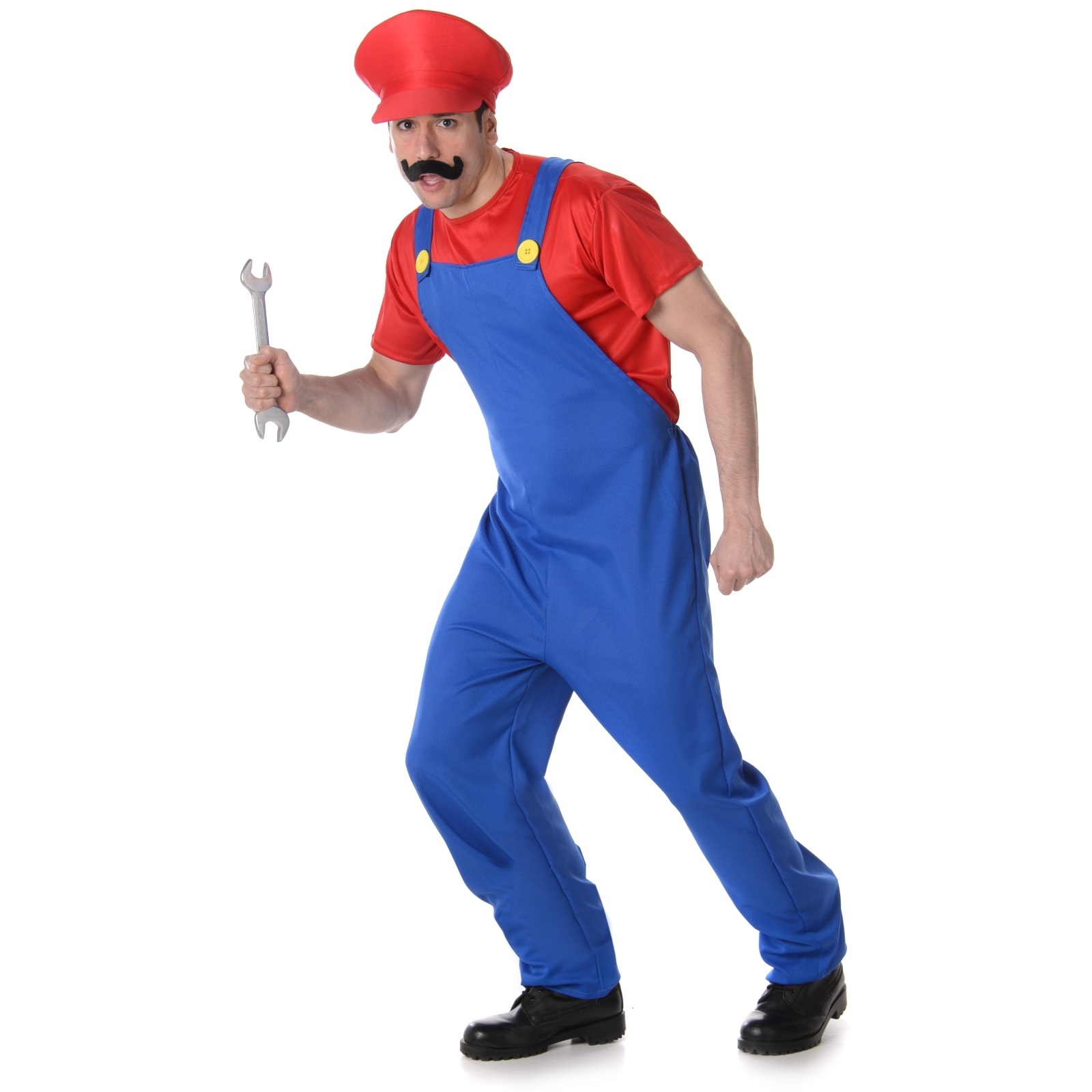 Red Plumber Guy Mens Costume Medium