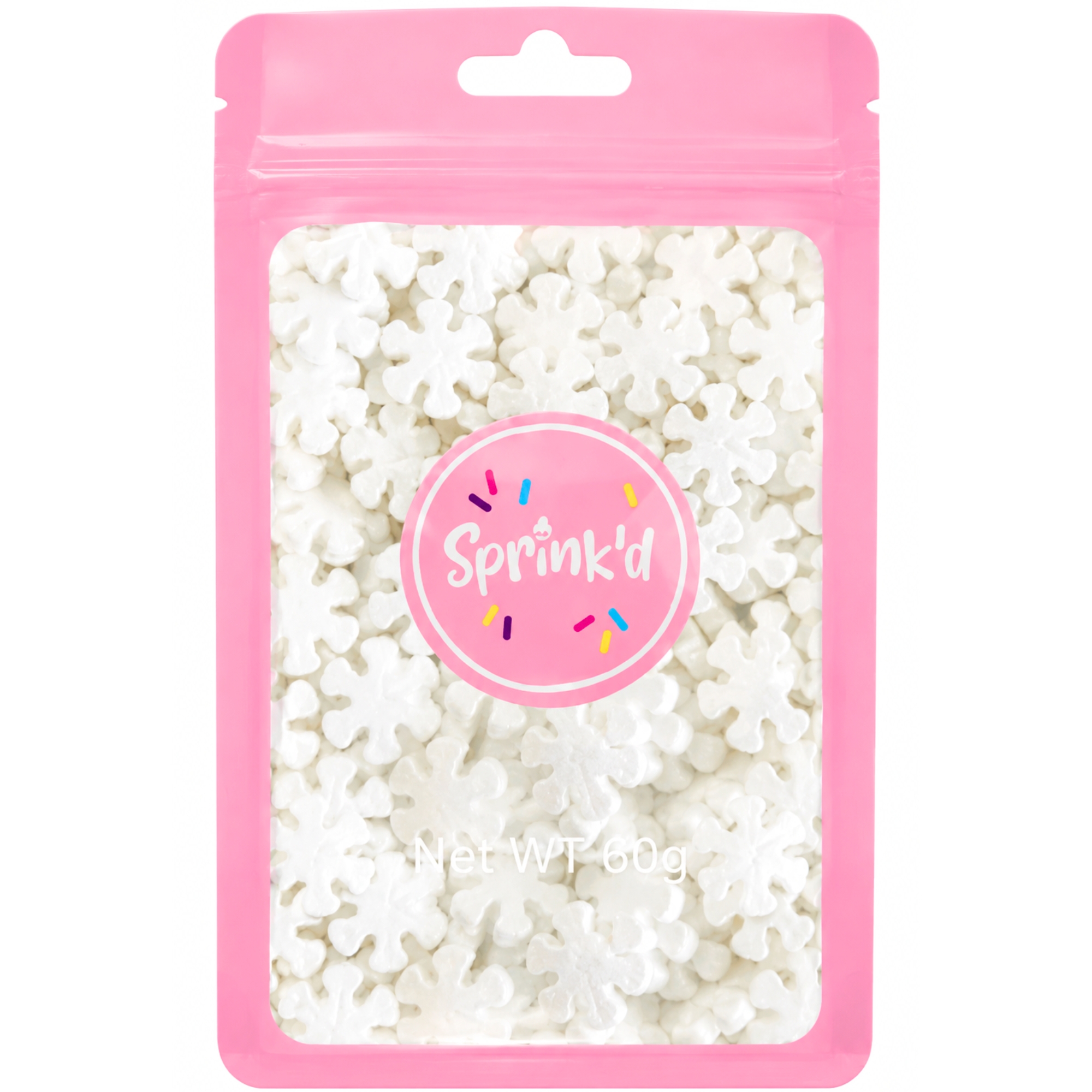 Sprink'd White Snowflake Edible Sugar Cupcake Decorations (60g)
