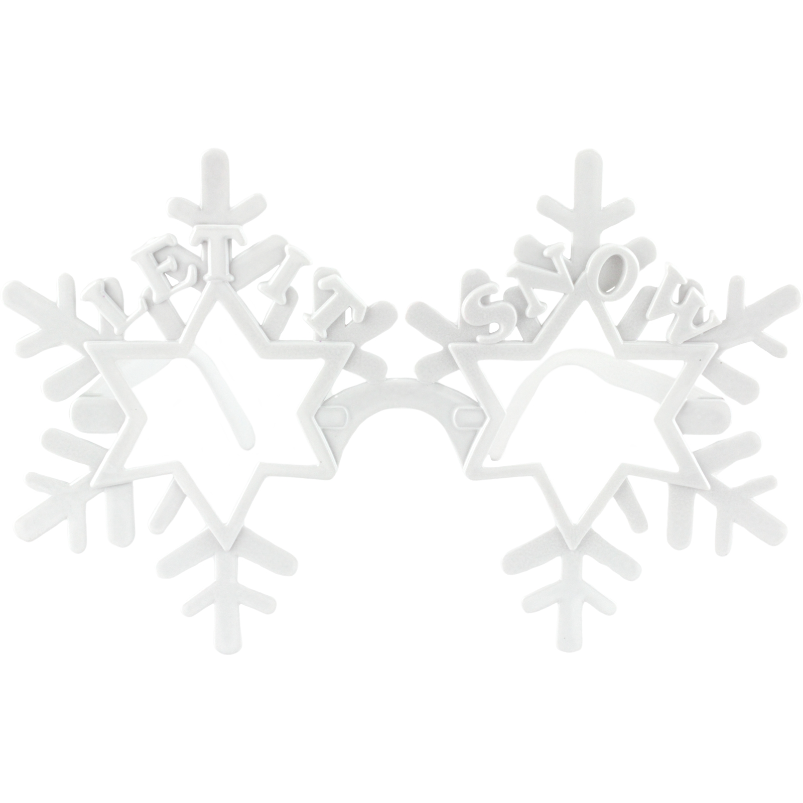 White Snowflake Party Glasses