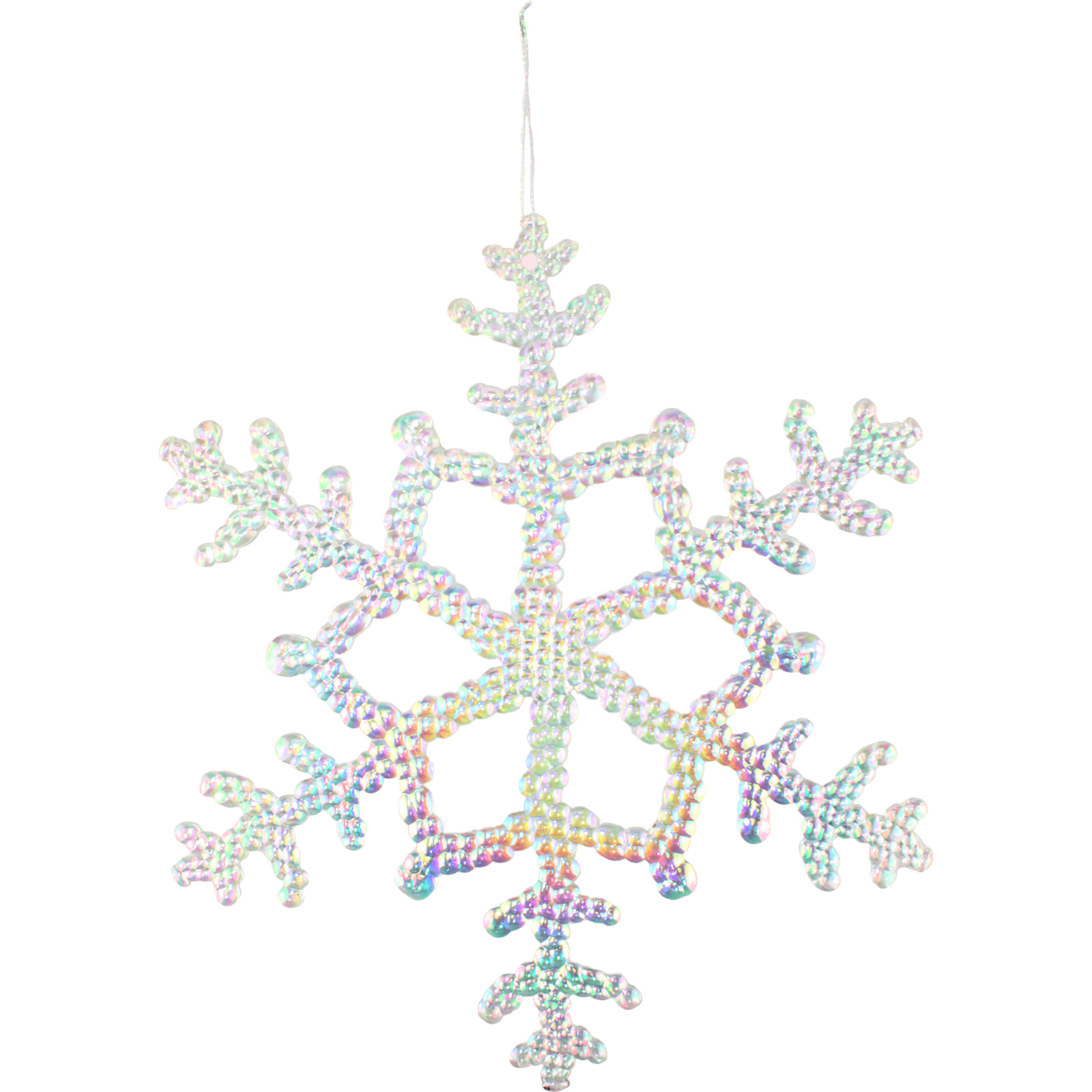 Iridescent Clear Snowflake Tree Ornament 30cm