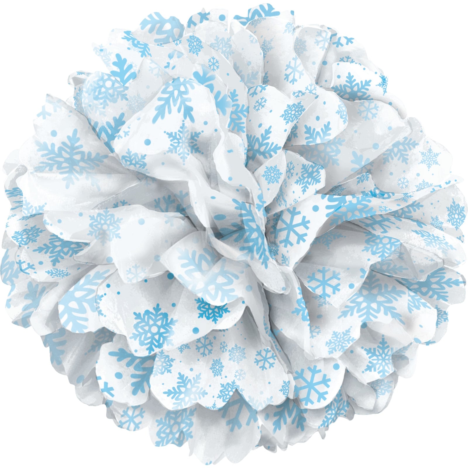Snowflake 35cm Tissue Paper Puff Ball