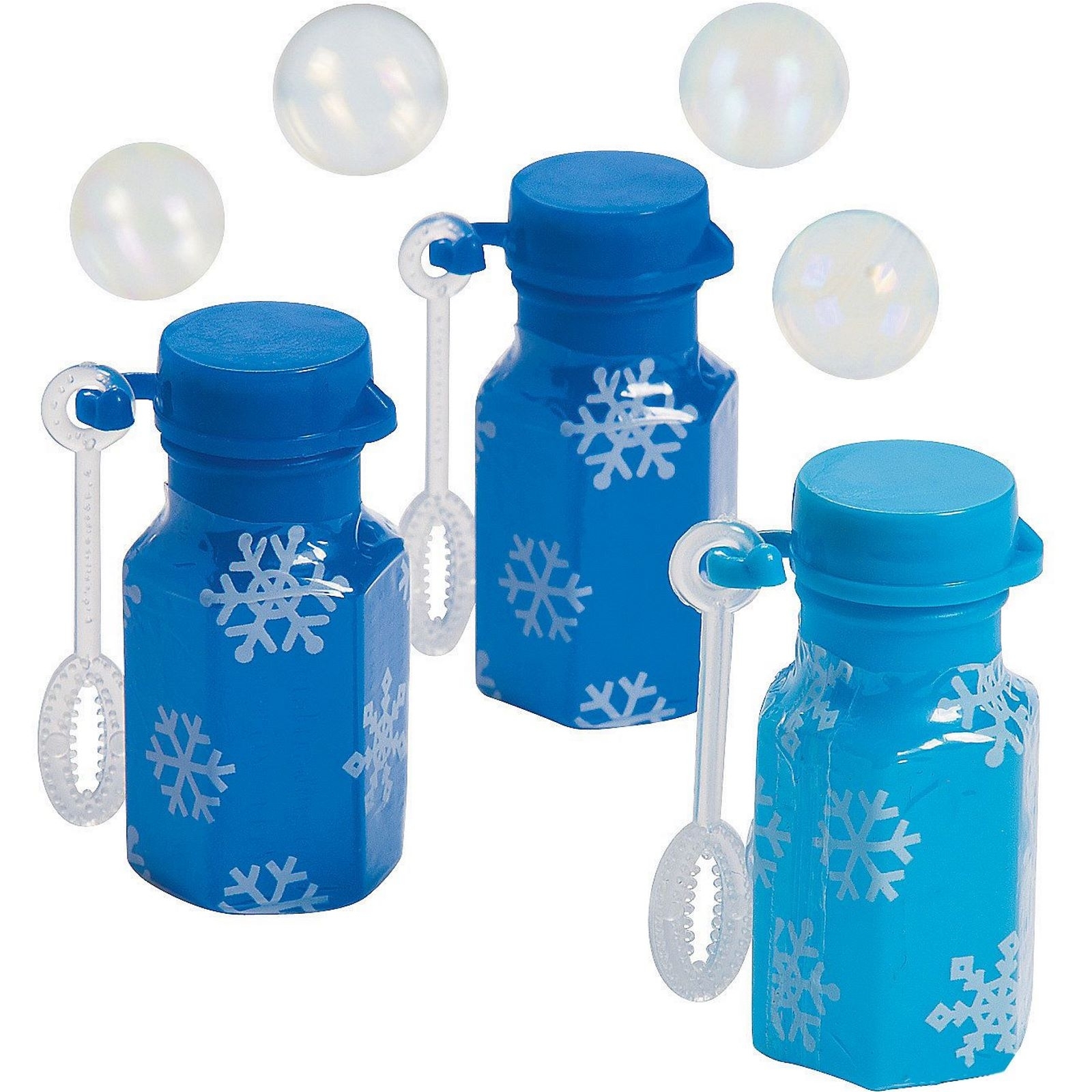 Snowflake Mini Bubble Bottles (Pack of 12)