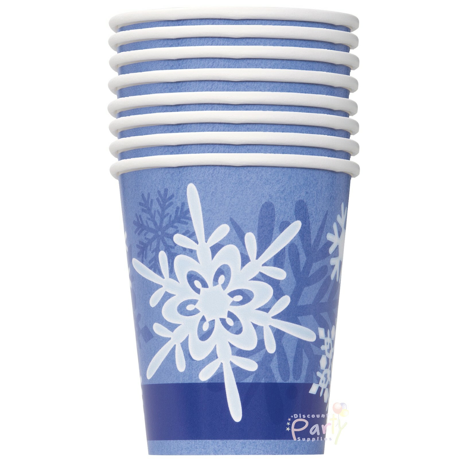 Winter Snowflake Paper Cups (Pack of 8)