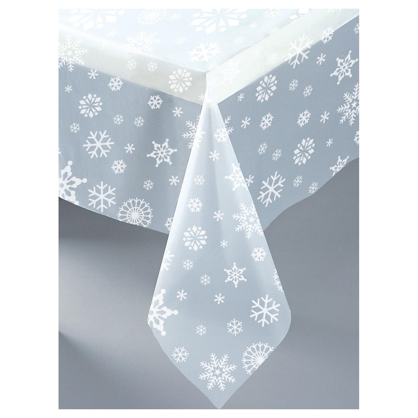 Snowflake Clear Plastic Tablecloth