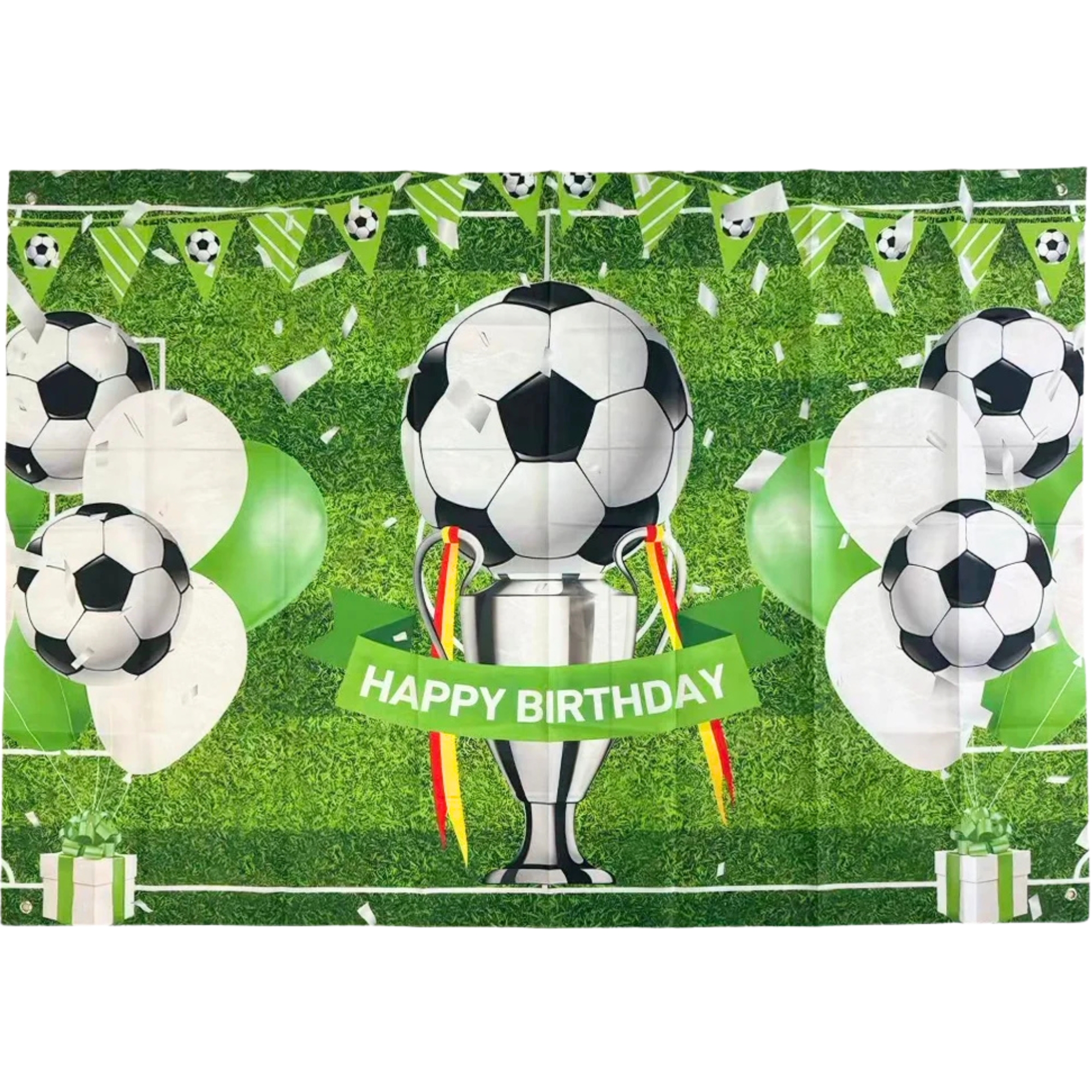 Soccer Happy Birthday Photo Backdrop 1.5m 