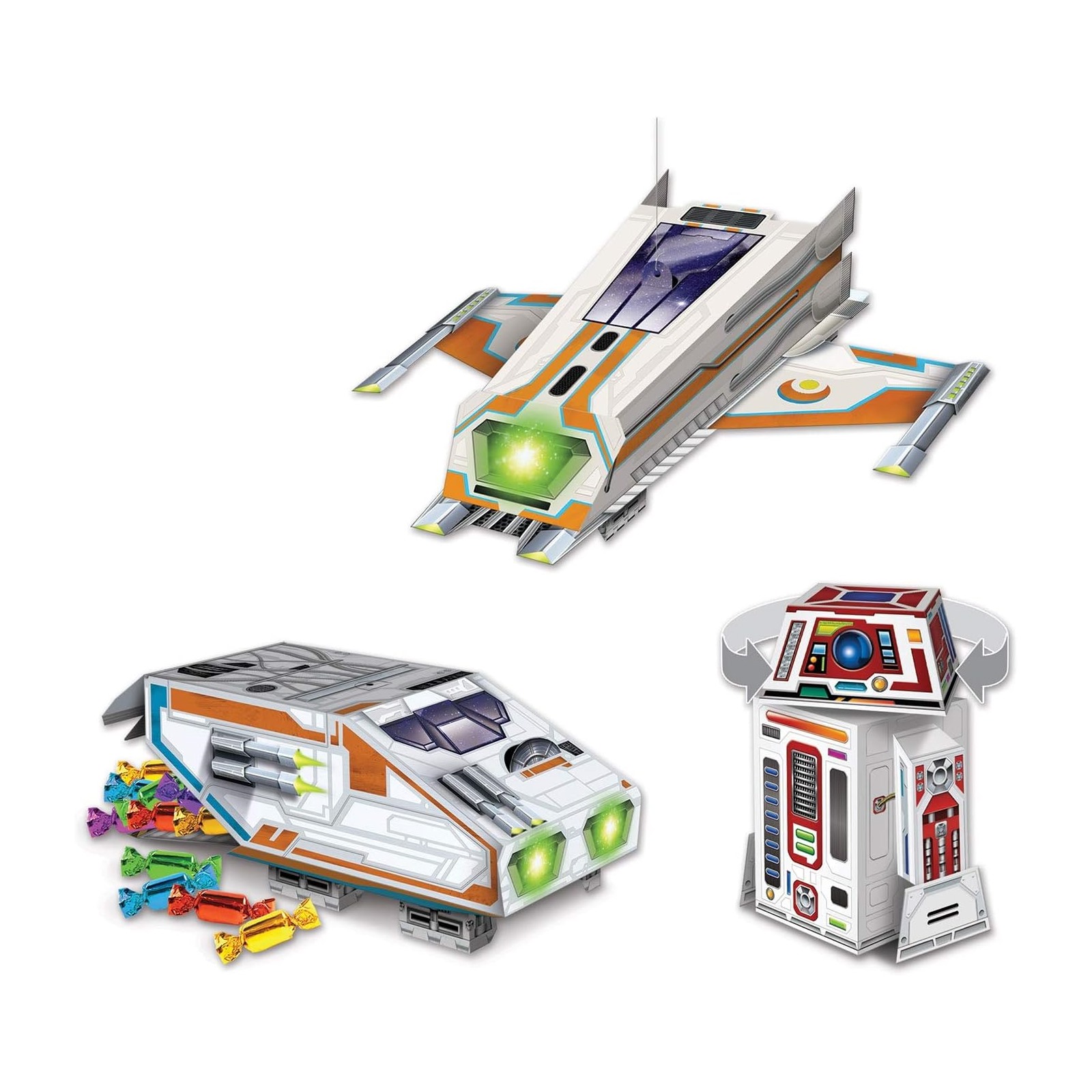 3D Space Themed Centerpieces (Pack of 3)