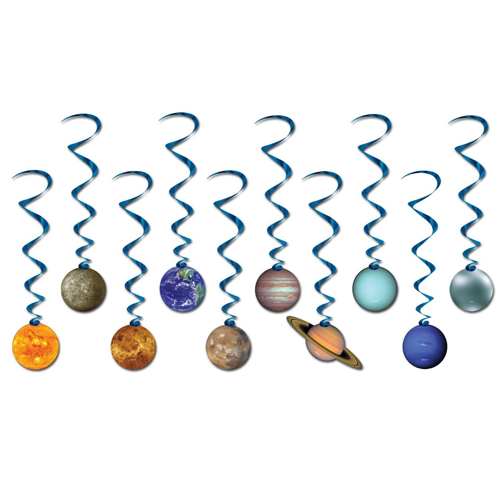Solar System Swirl Decorations (Pack of 10)