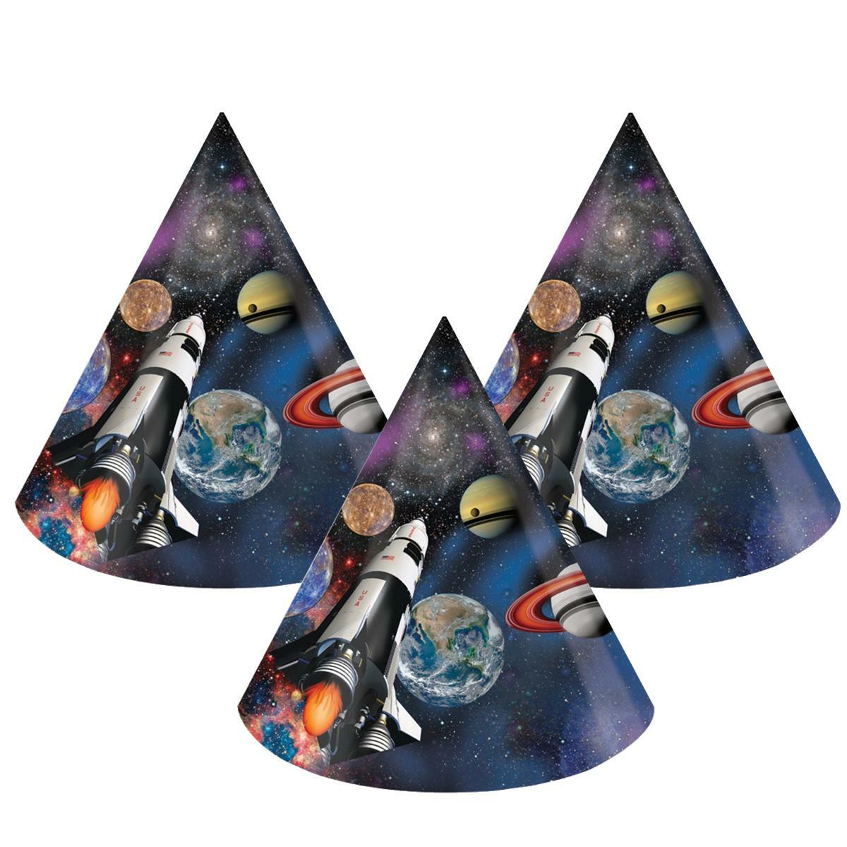 Space Blast Party Hats (Pack of 8)