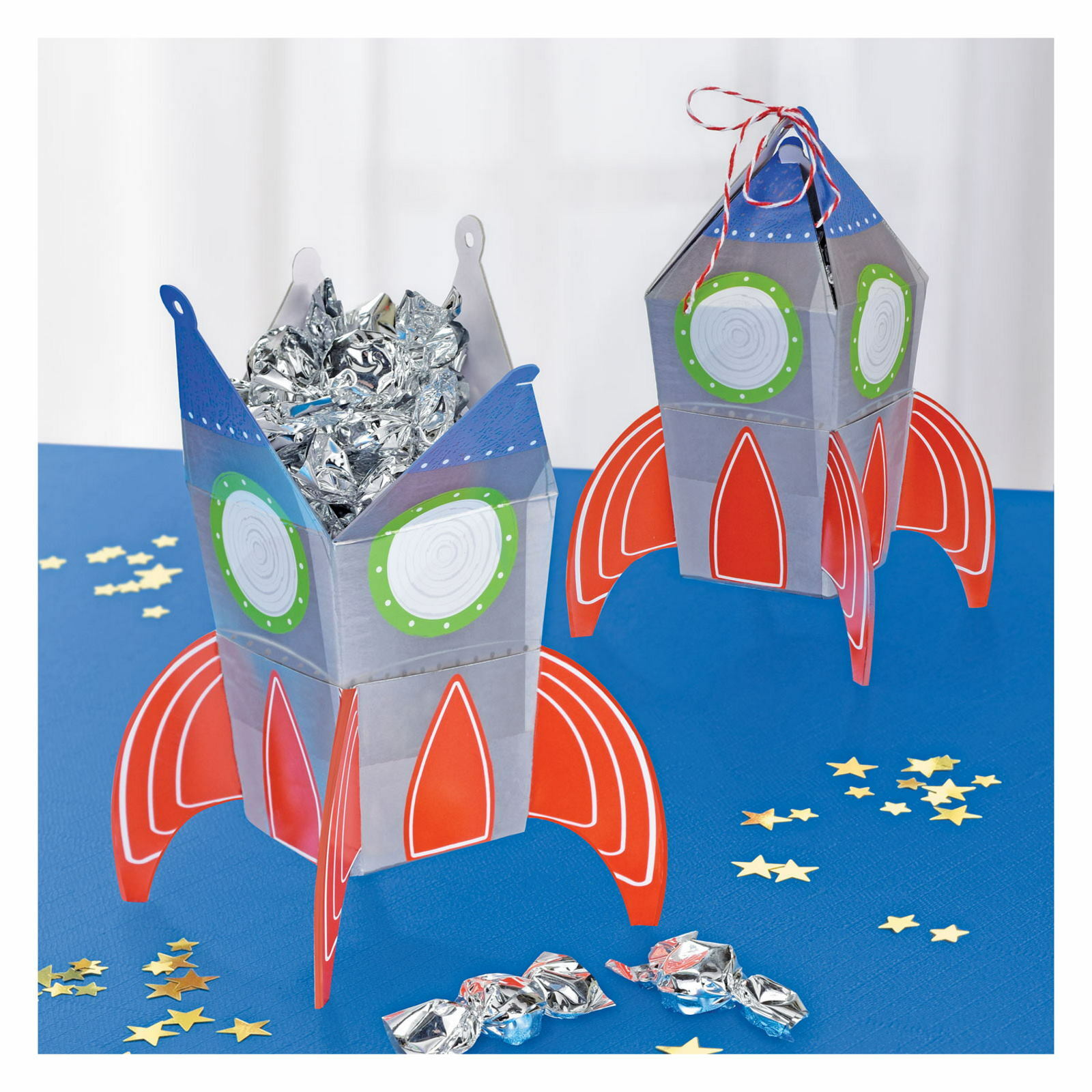 Blast Off Birthday Lolly/Treat Boxes (Pack of 8)