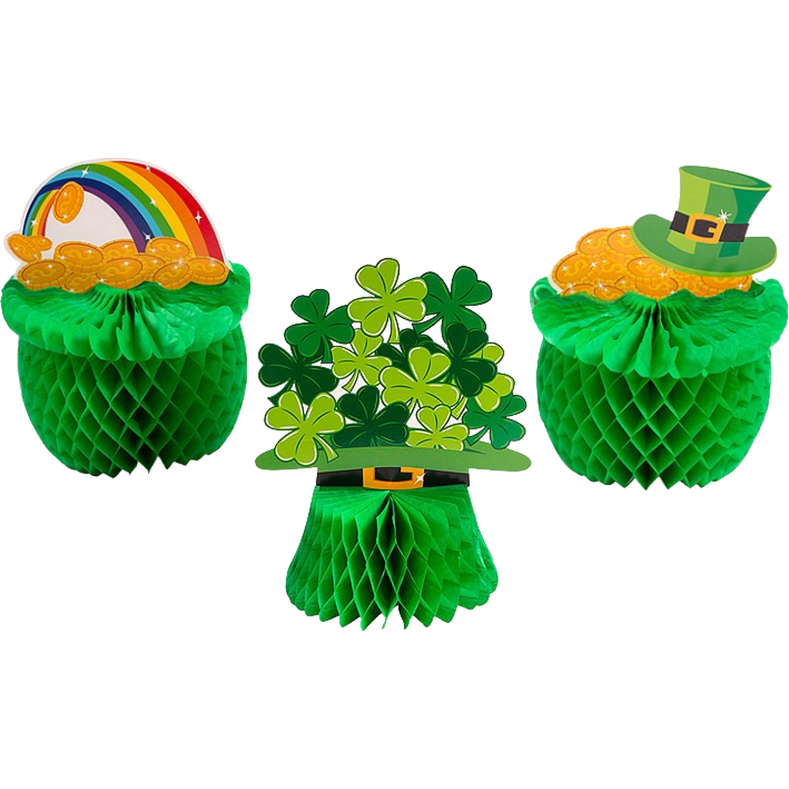 St. Patrick’s Day Honeycomb Centrepieces (Pack of 3)