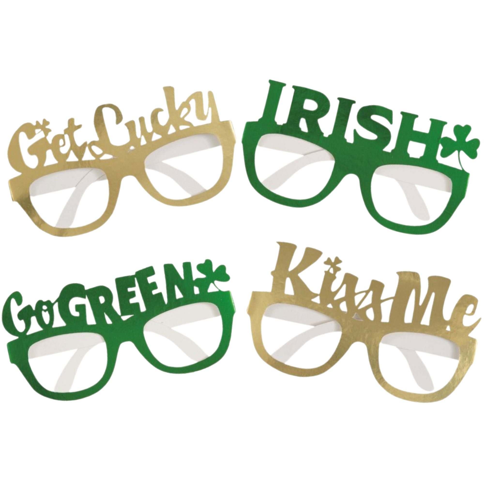 St Patrick's Day Cardboard Glasses 