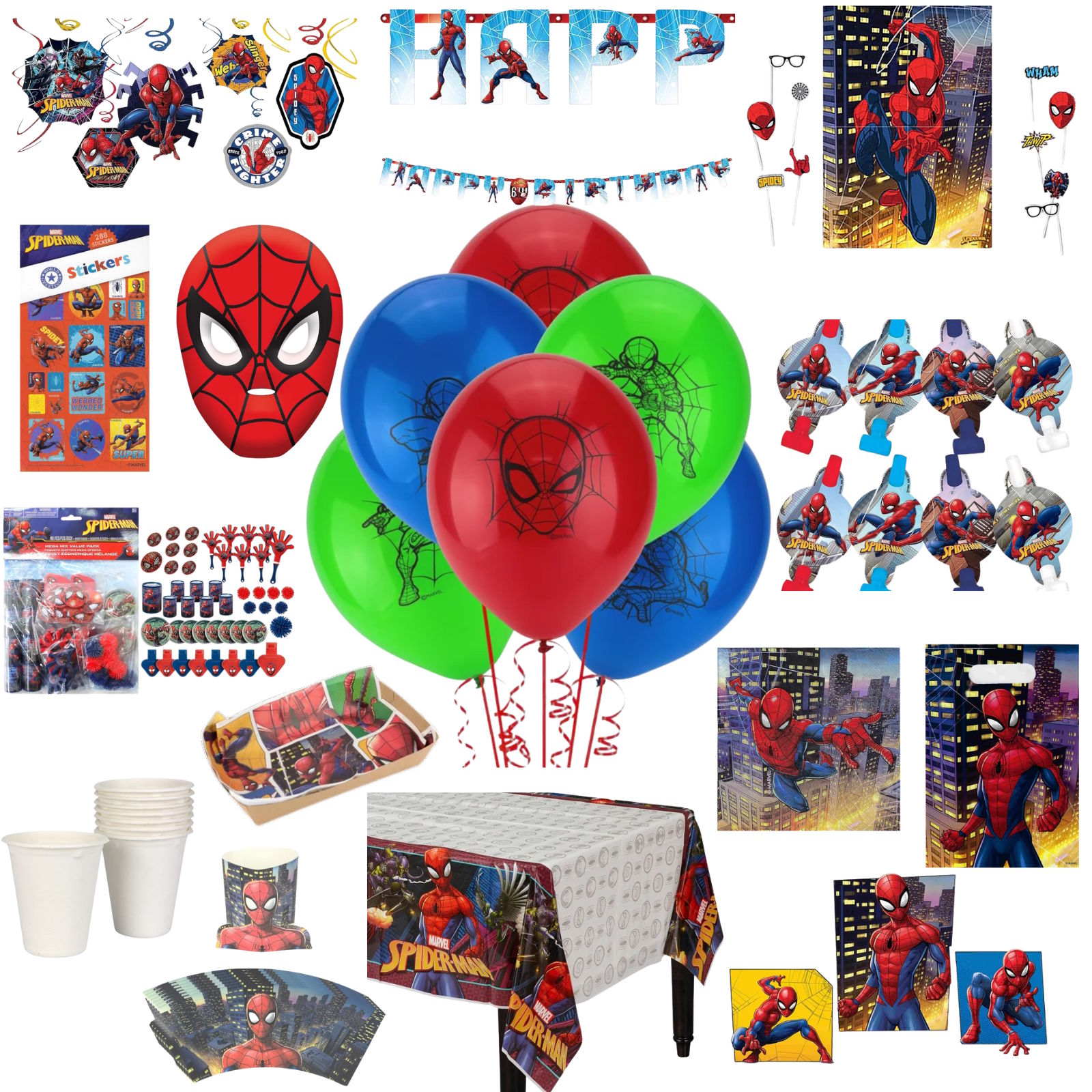 Spiderman Mega Party Set for 8 Guests 