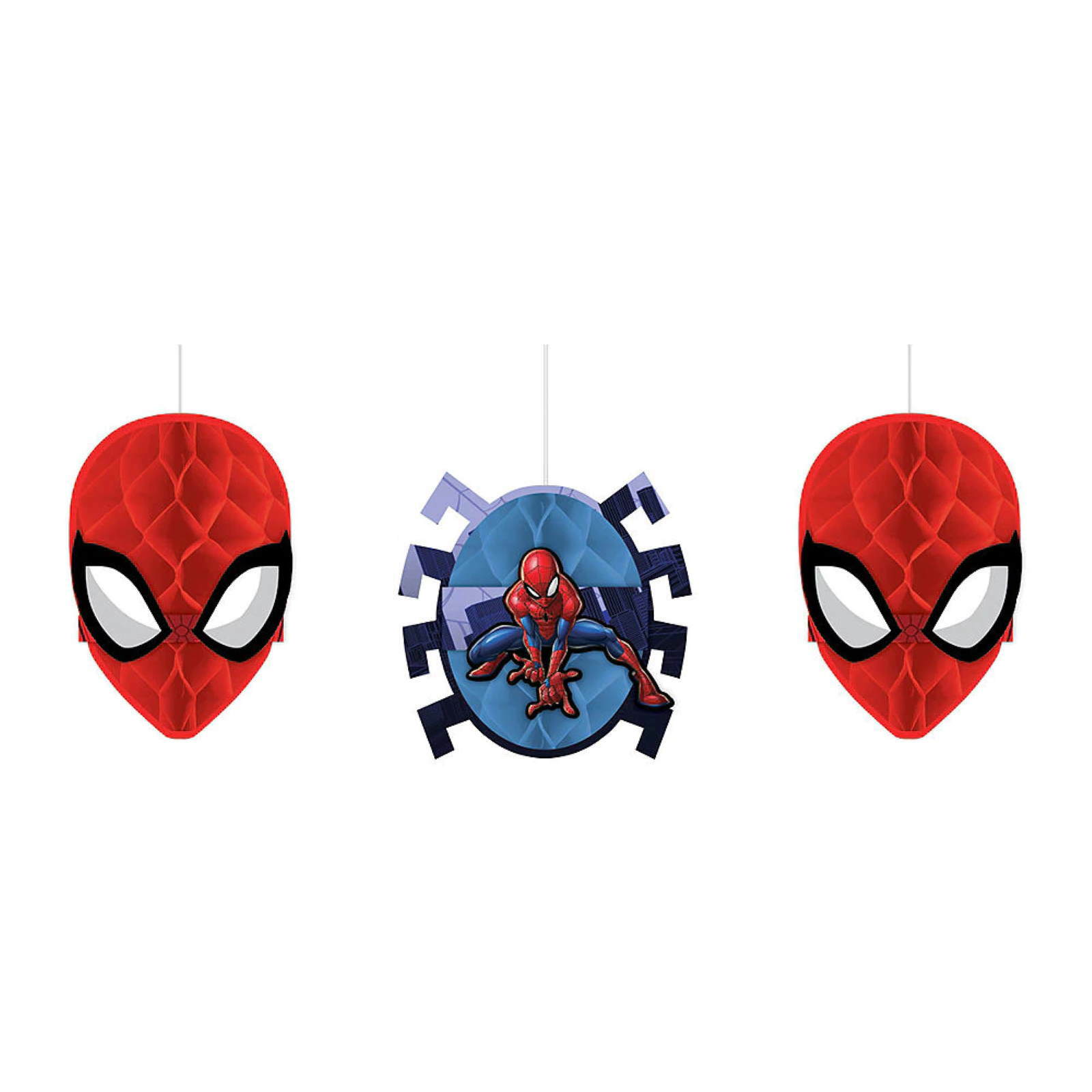 Spiderman Webbed Wonder Honeycomb Decorations (Pack of 3)