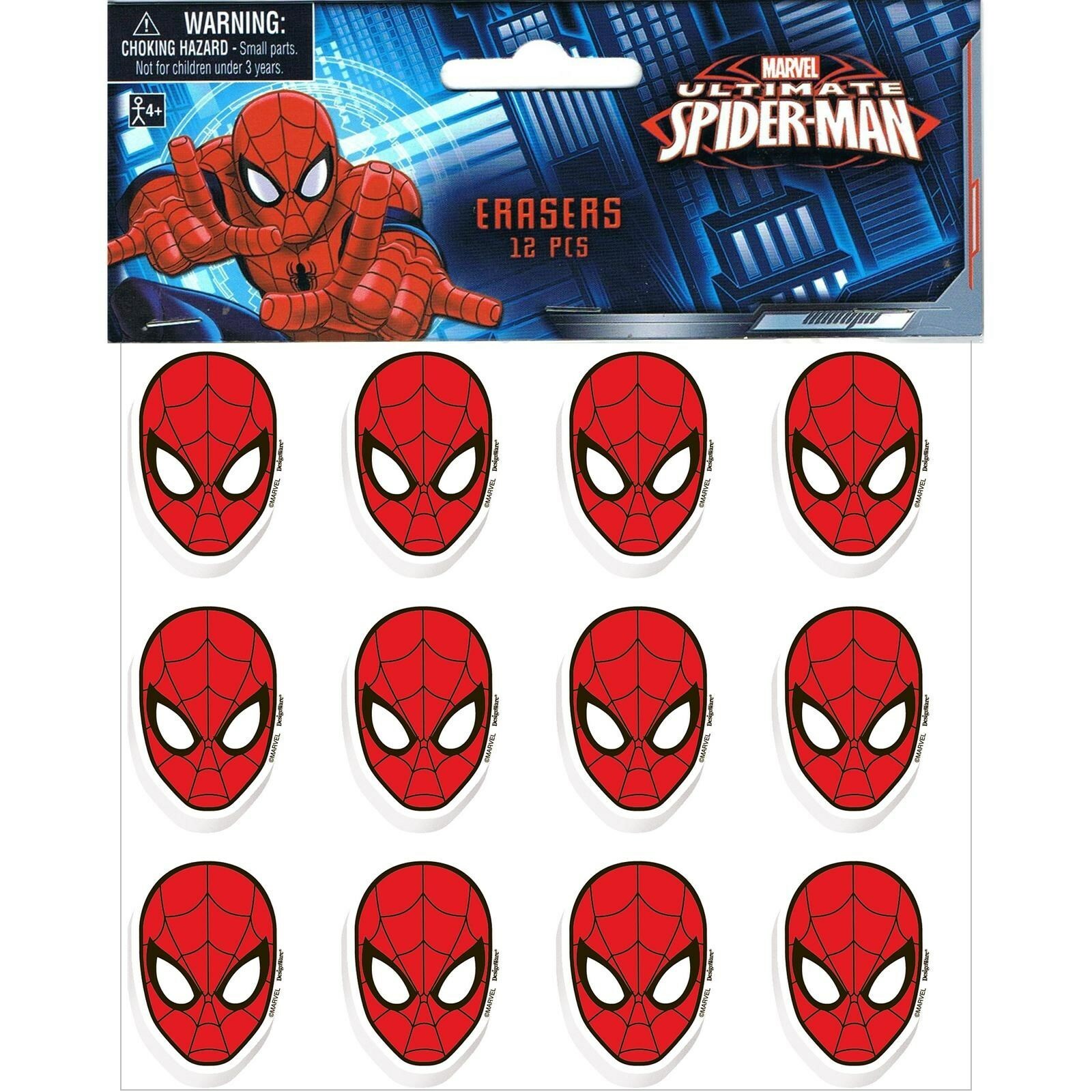 Ultimate Spiderman Mini Erasers (Pack of 12)