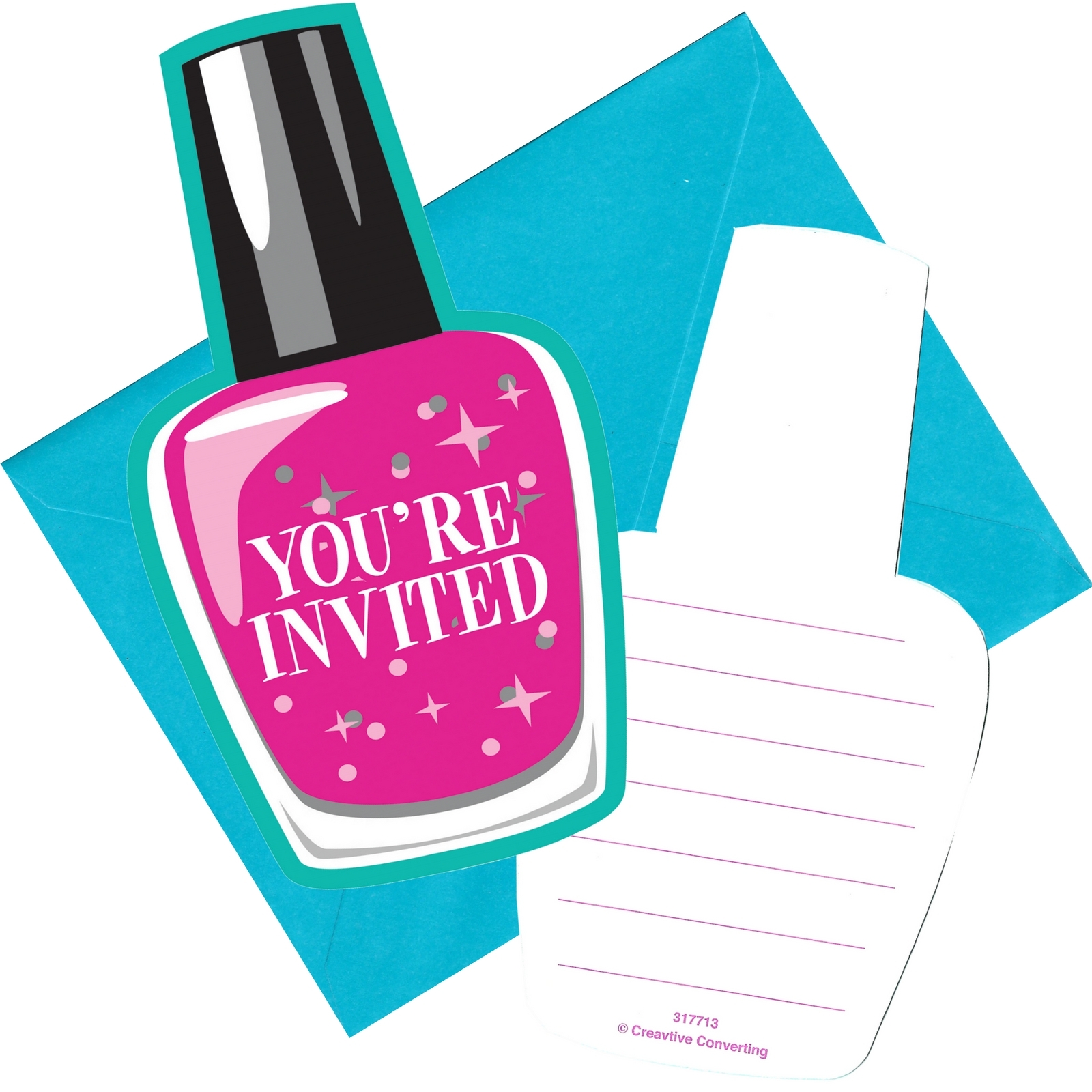 Sparkle Spa Party Invitations (Pack of 8)