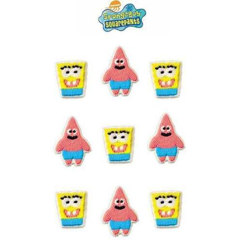 SpongeBob Squarepants Edible Icing Decorations (Pack of 9)