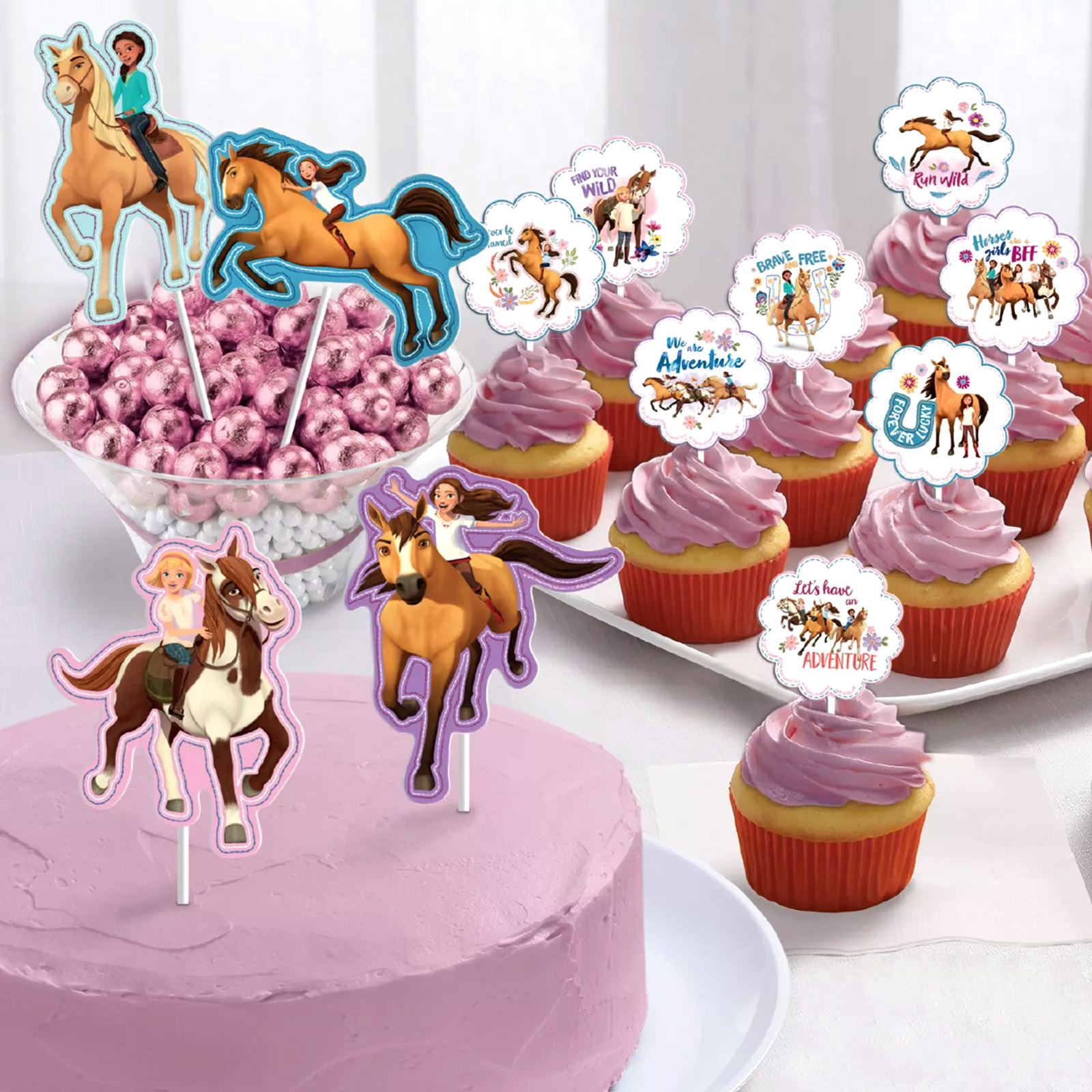 Spirit Riding Free Cake Topper Kit (Pack of 12)
