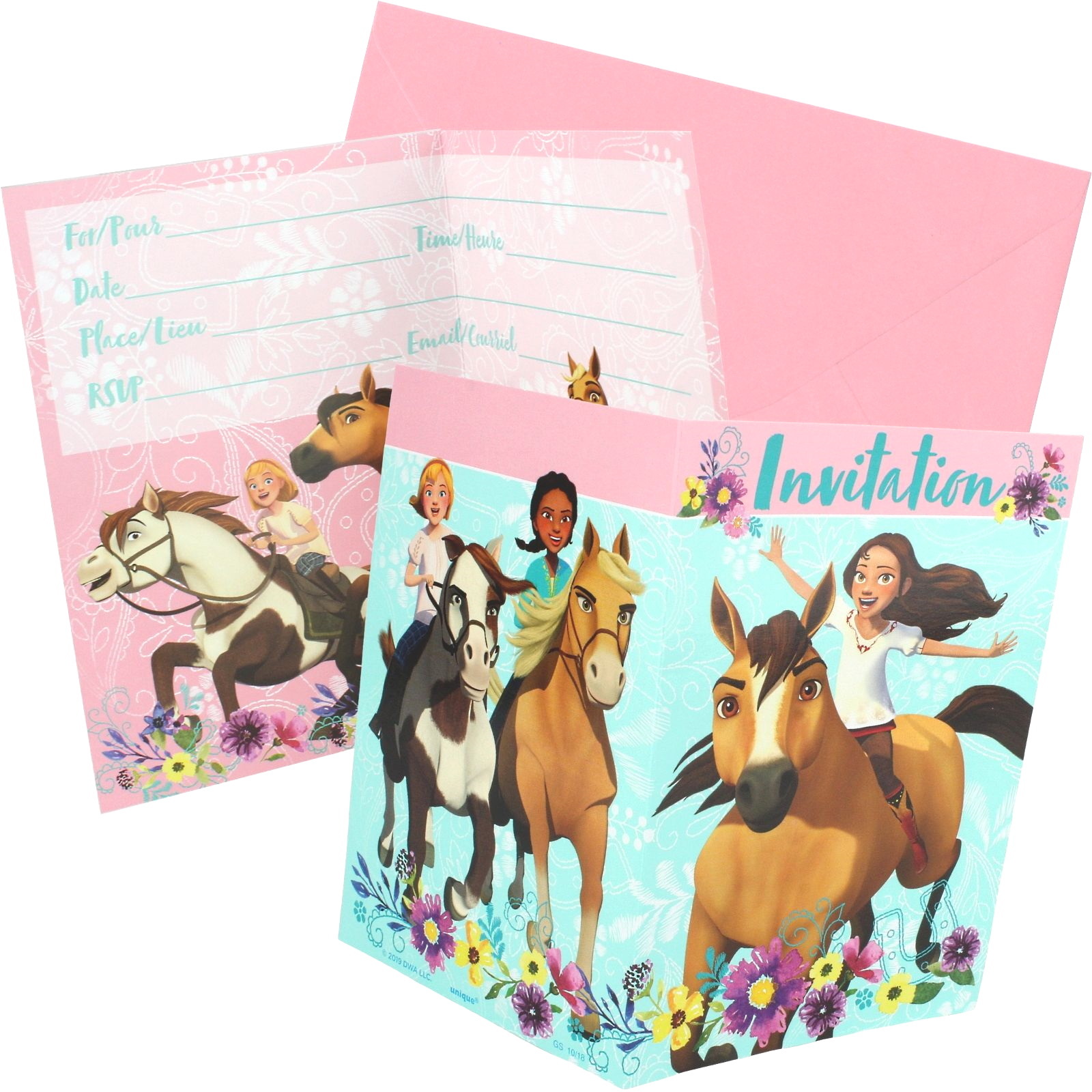Spirit Riding Free Party Invitations (Pack of 8)