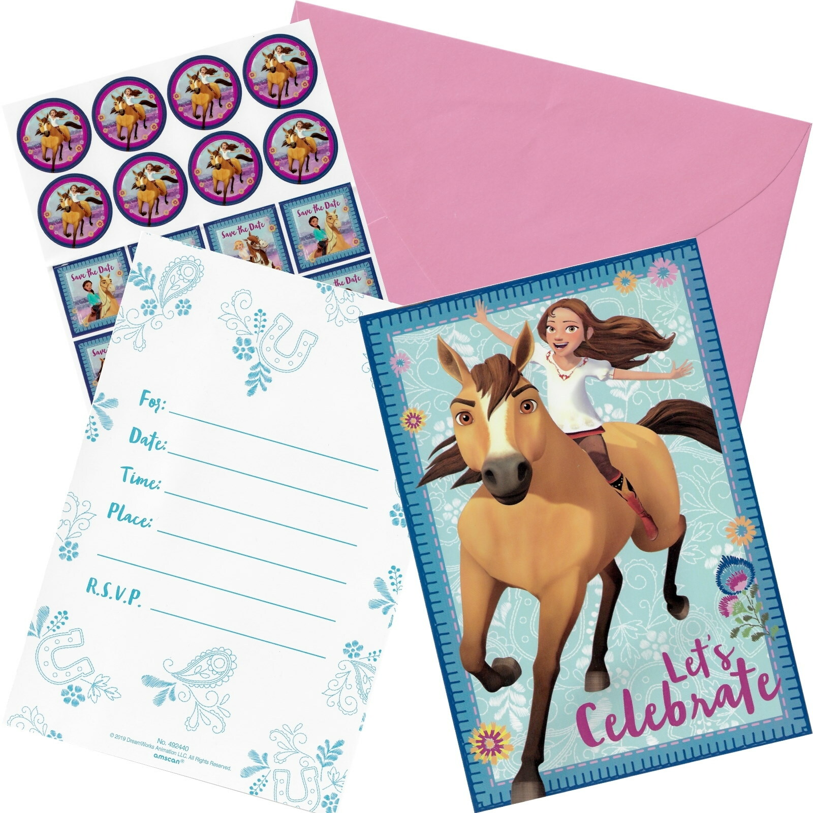 Spirit Riding Free Party Invitation Set (Pack of 8)