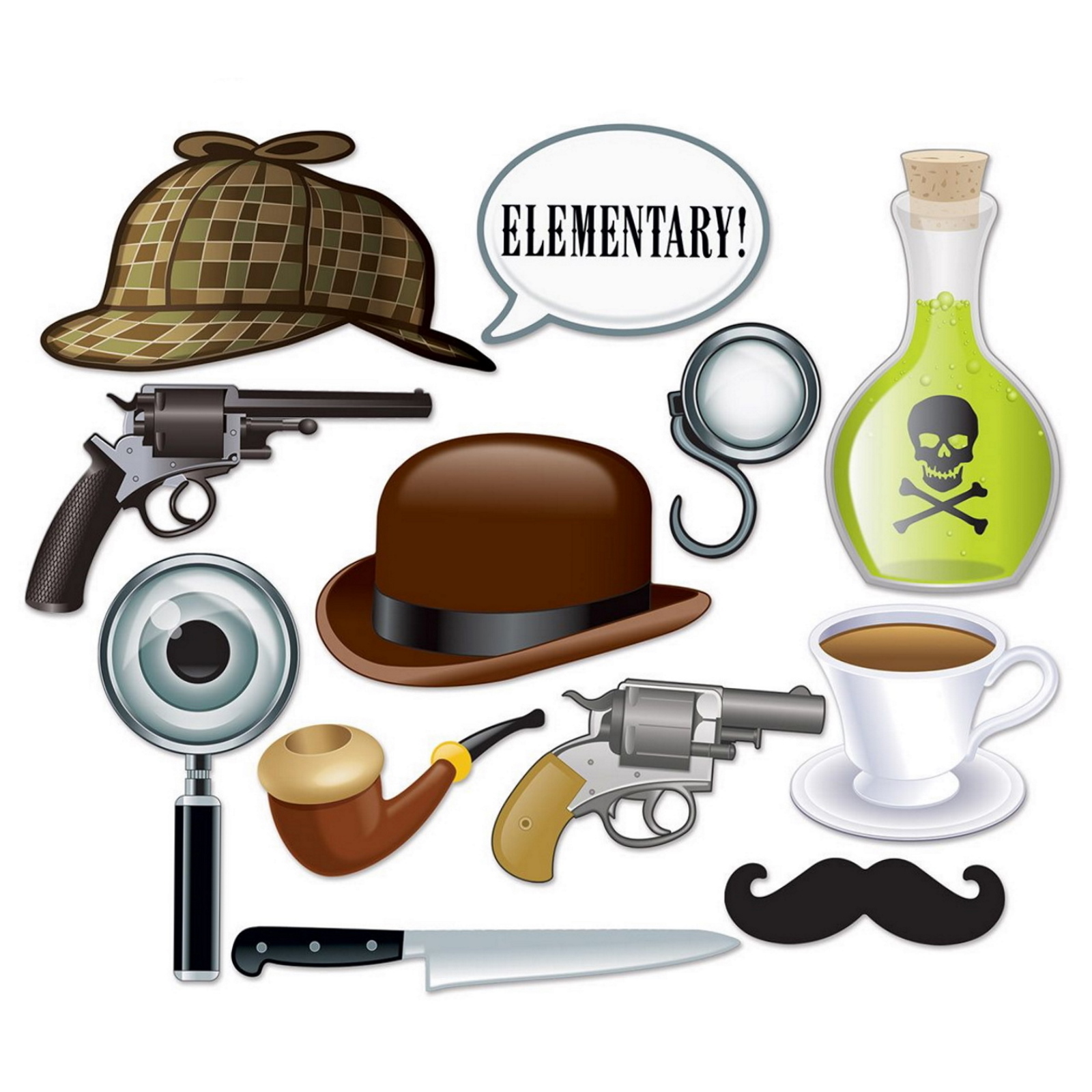 Sherlock Holmes Photo Fun Signs (Pack of 12)  