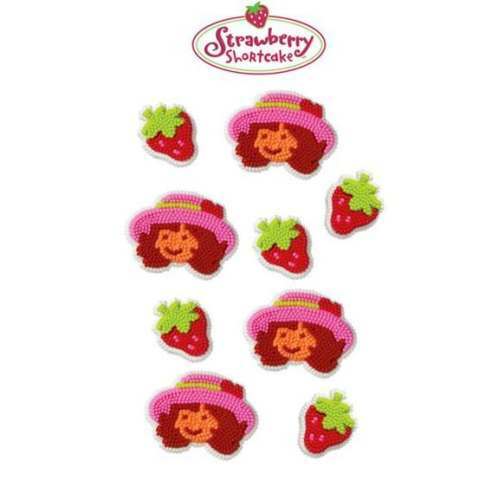Strawberry Shortcake Edible Icing Decorations (Pack of 9)