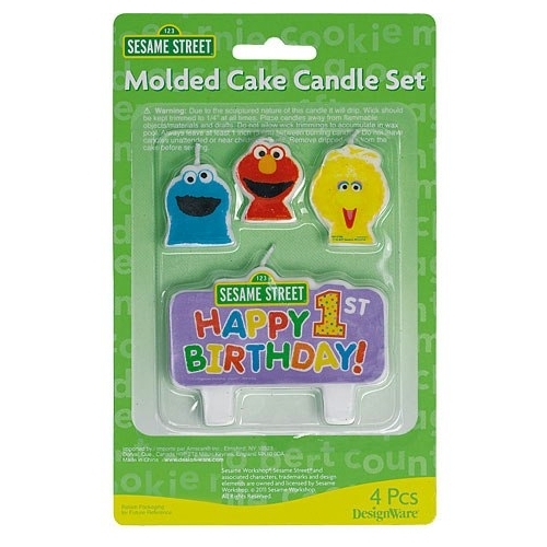 Sesame Street 1st Birthday Candles (Set of 4)