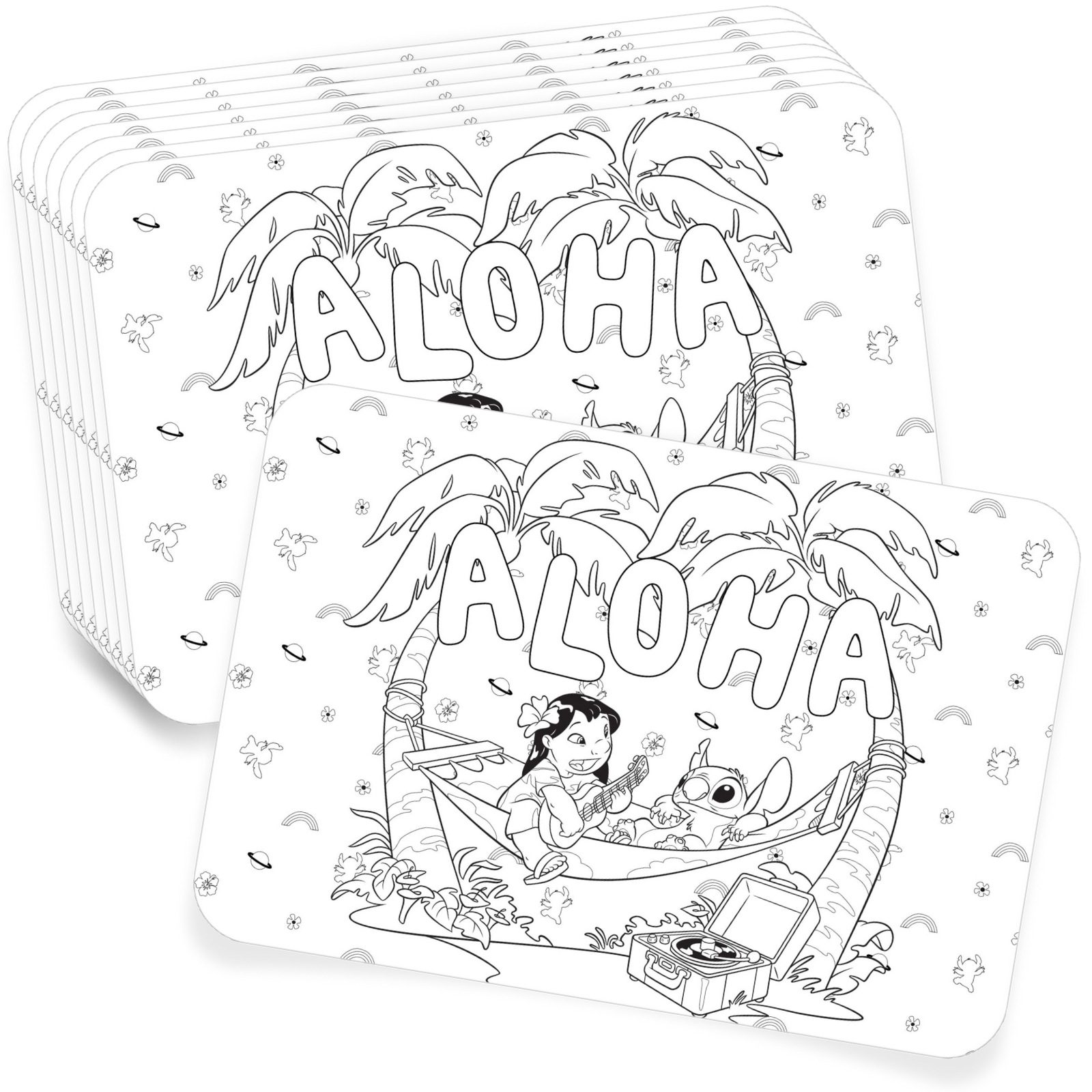 Lilo & Stitch Colouring In Placemats (Pack of 8)