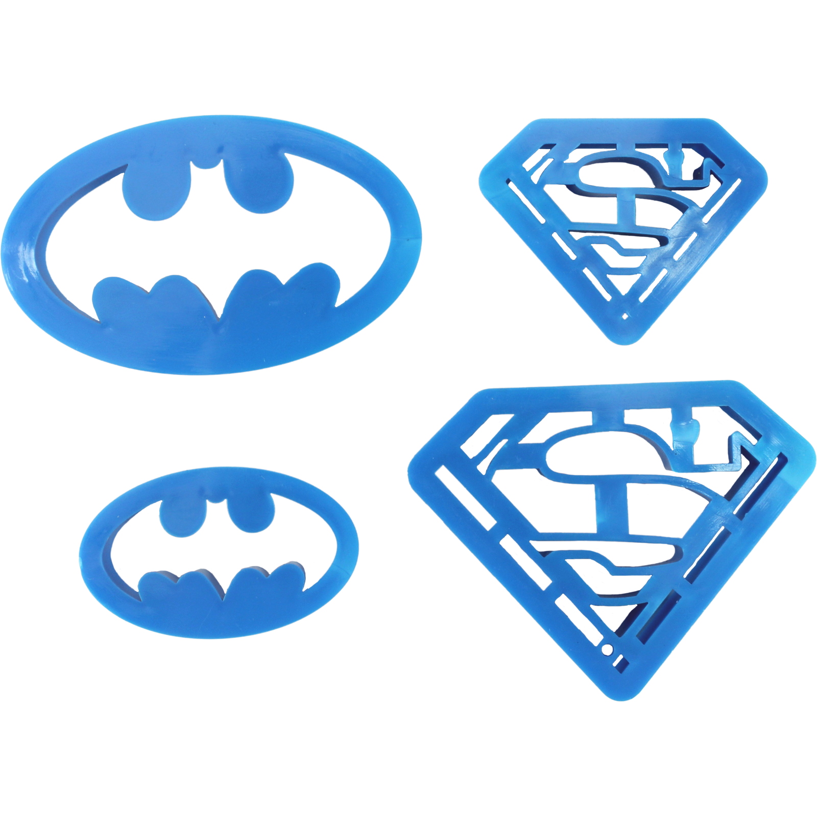 Batman & Superman Cookie Cutters (Pack of 4)
