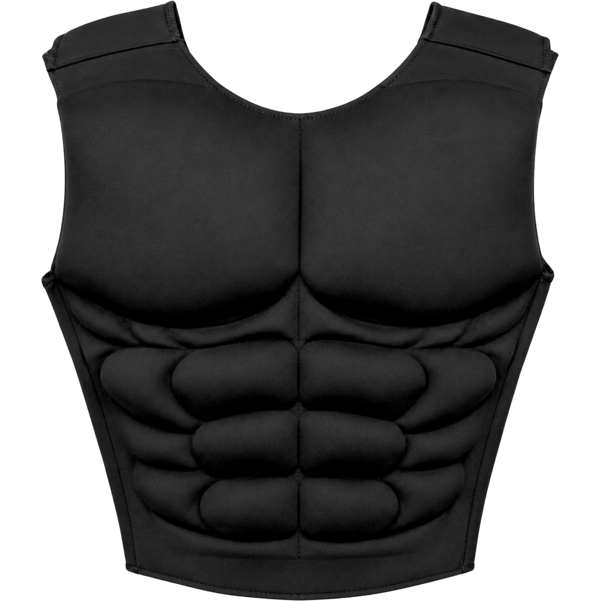 Kids Black Superhero Muscle Chest