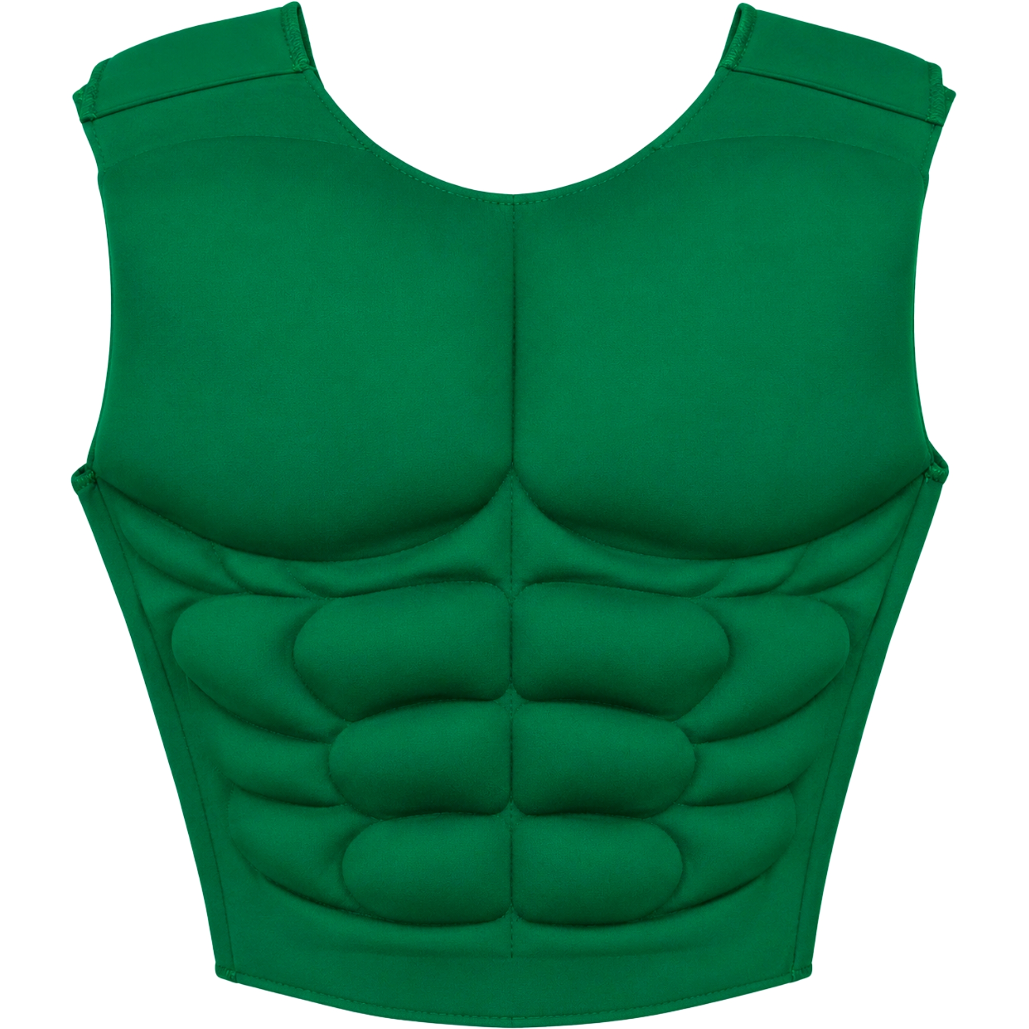 Kids Green Superhero Muscle Chest