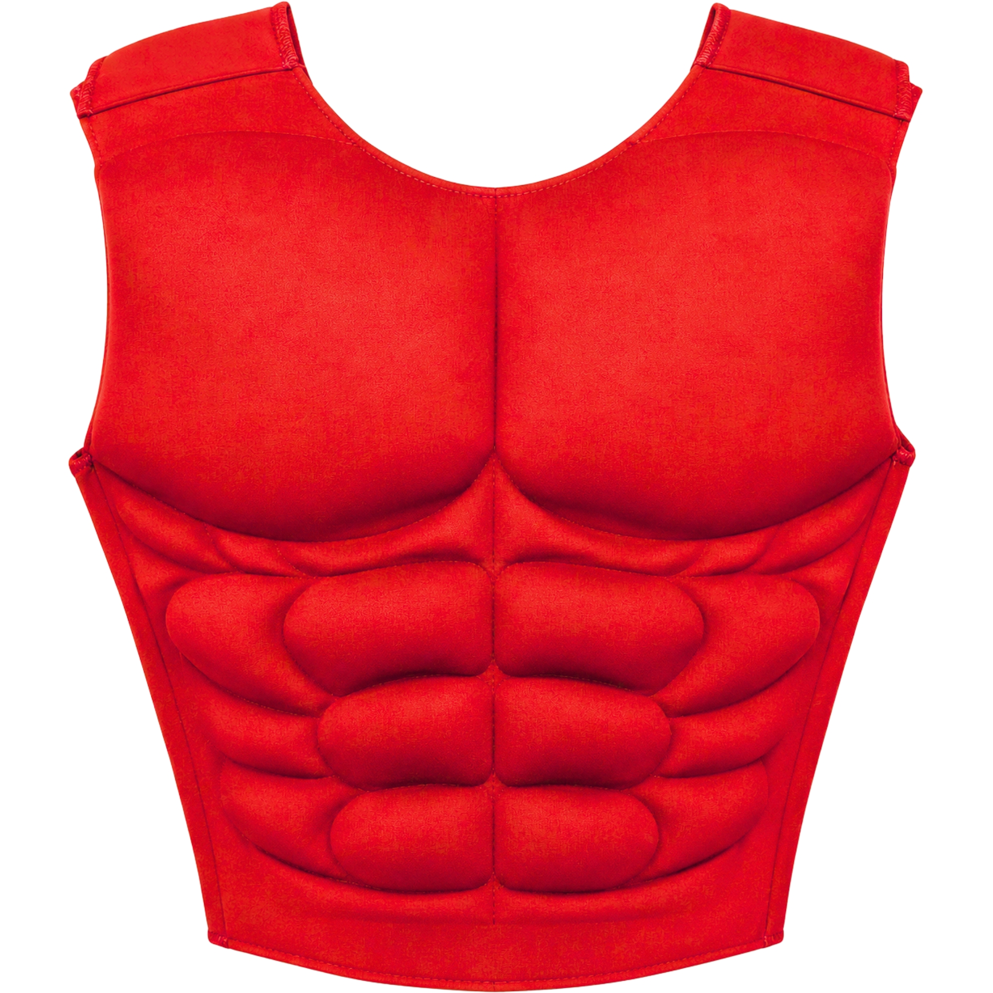 Kids Red Superhero Muscle Chest 