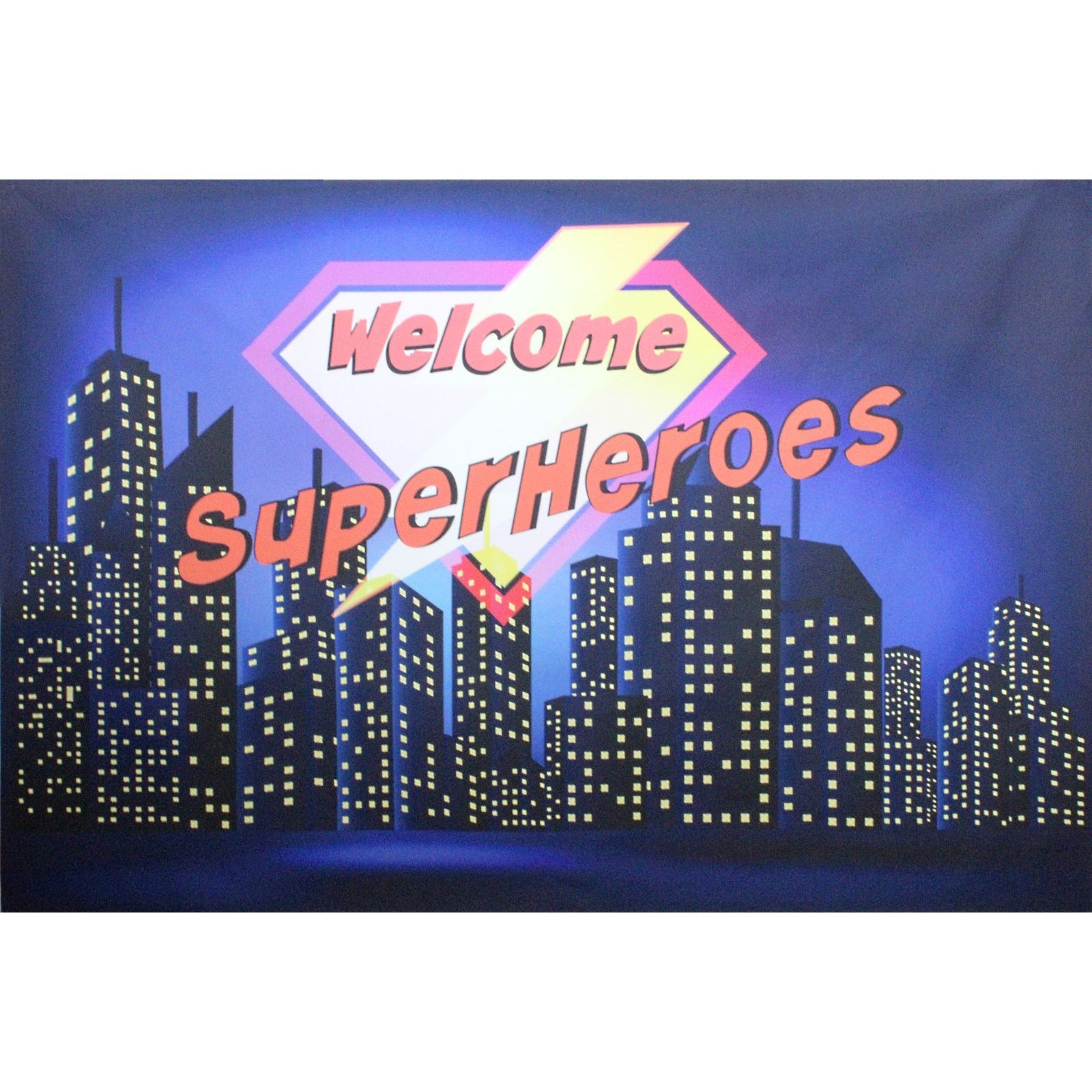 Welcome Superheroes Large Fabric Backdrop