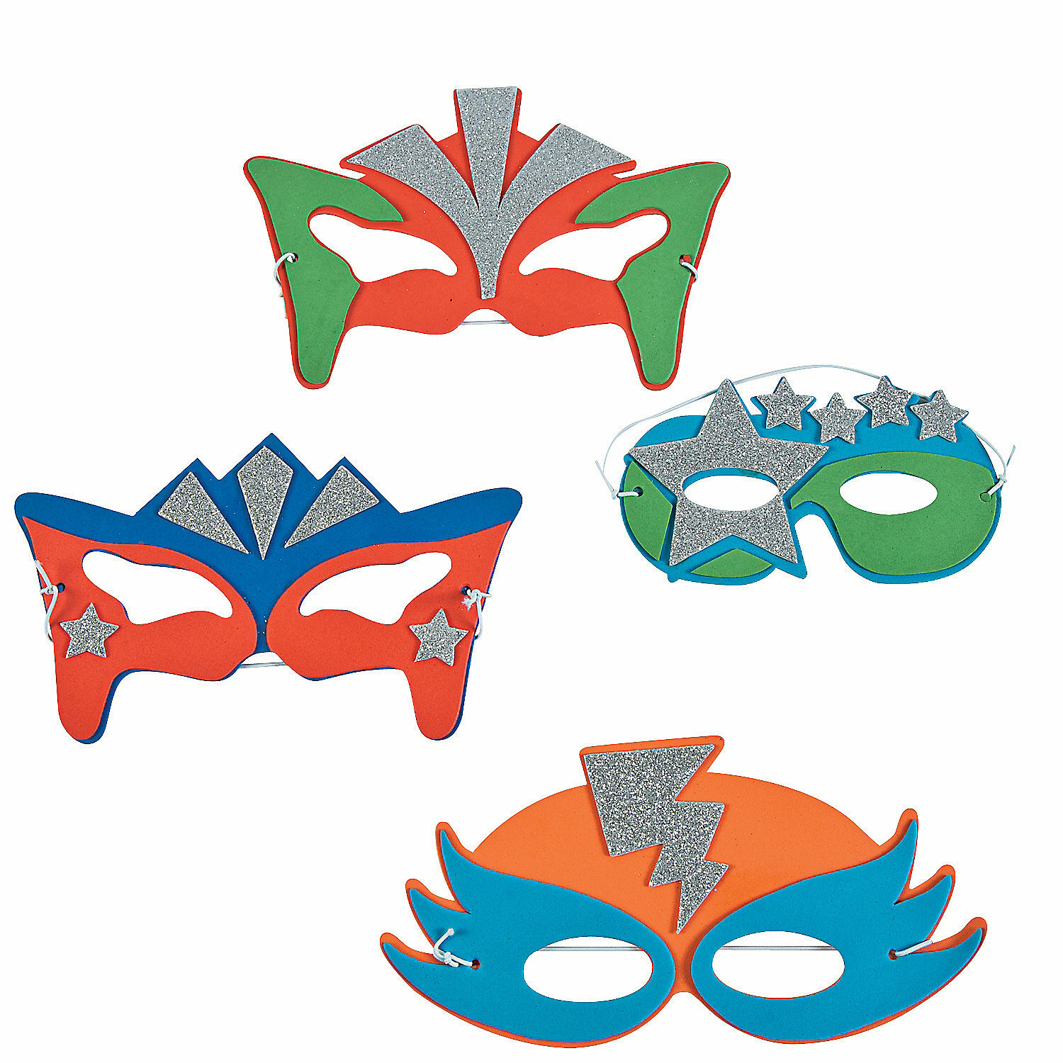 Foam Superhero Masks (Pack of 6)