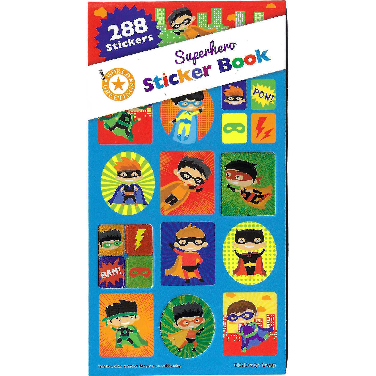 Little Action Superheroes Sticker Book (12 Sheets)