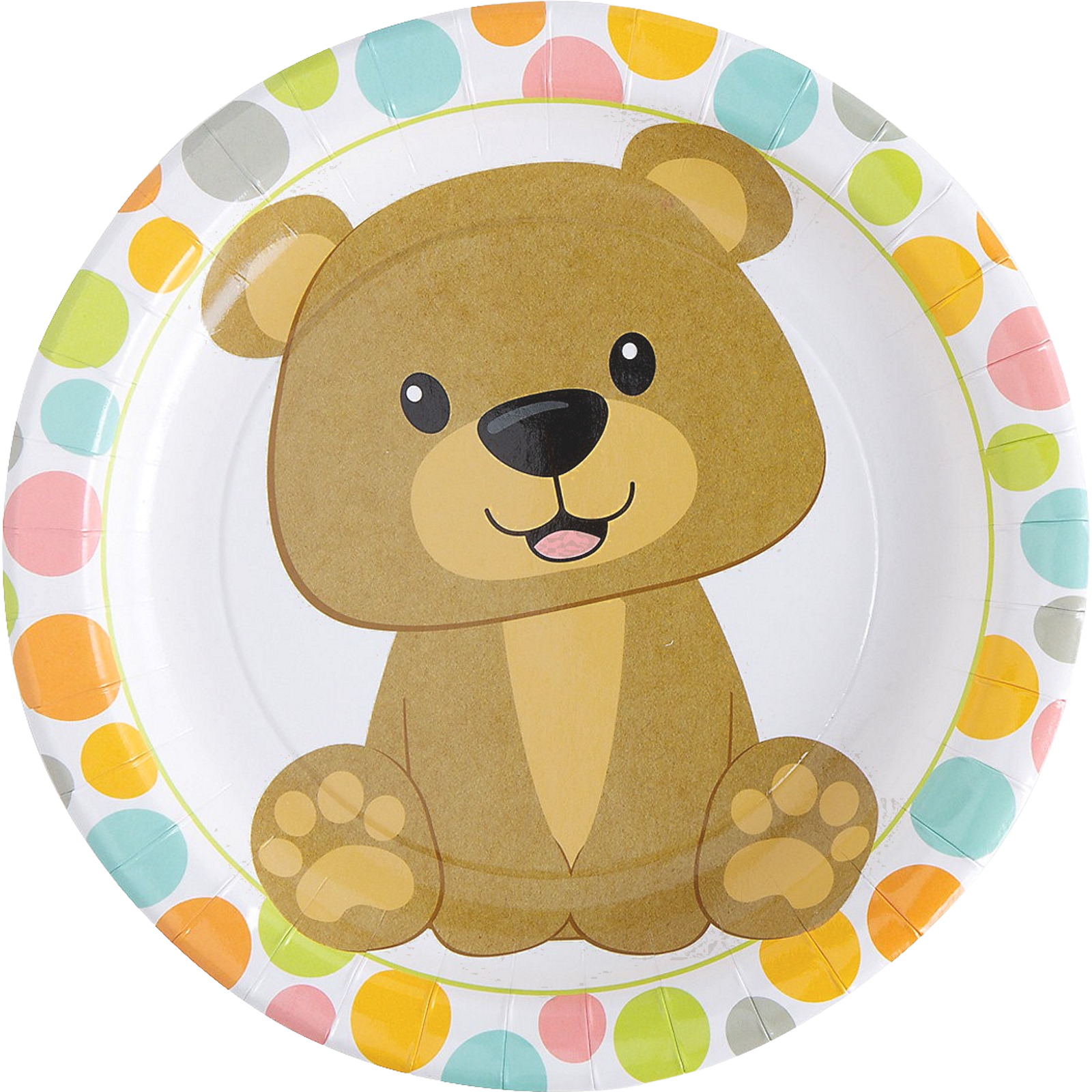 Teddy Bear Large Paper Plates (Pack of 8)