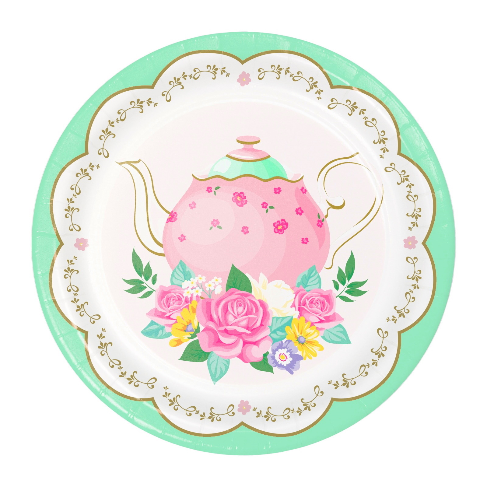 Floral Tea Party Small Paper Plates (Pack of 8)