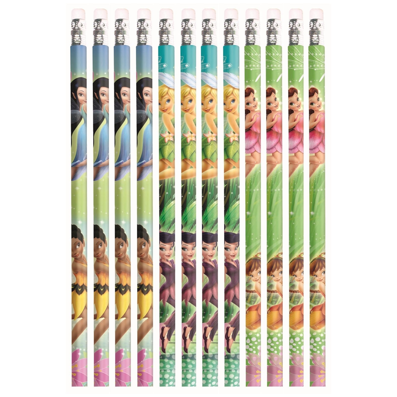 Tinkerbell Fairies Pencils (Pack of 12)