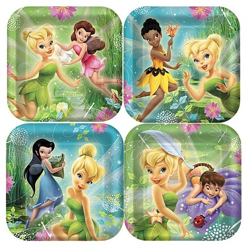 Tinkerbell Fairies Small Paper Plates (Pack of 8)