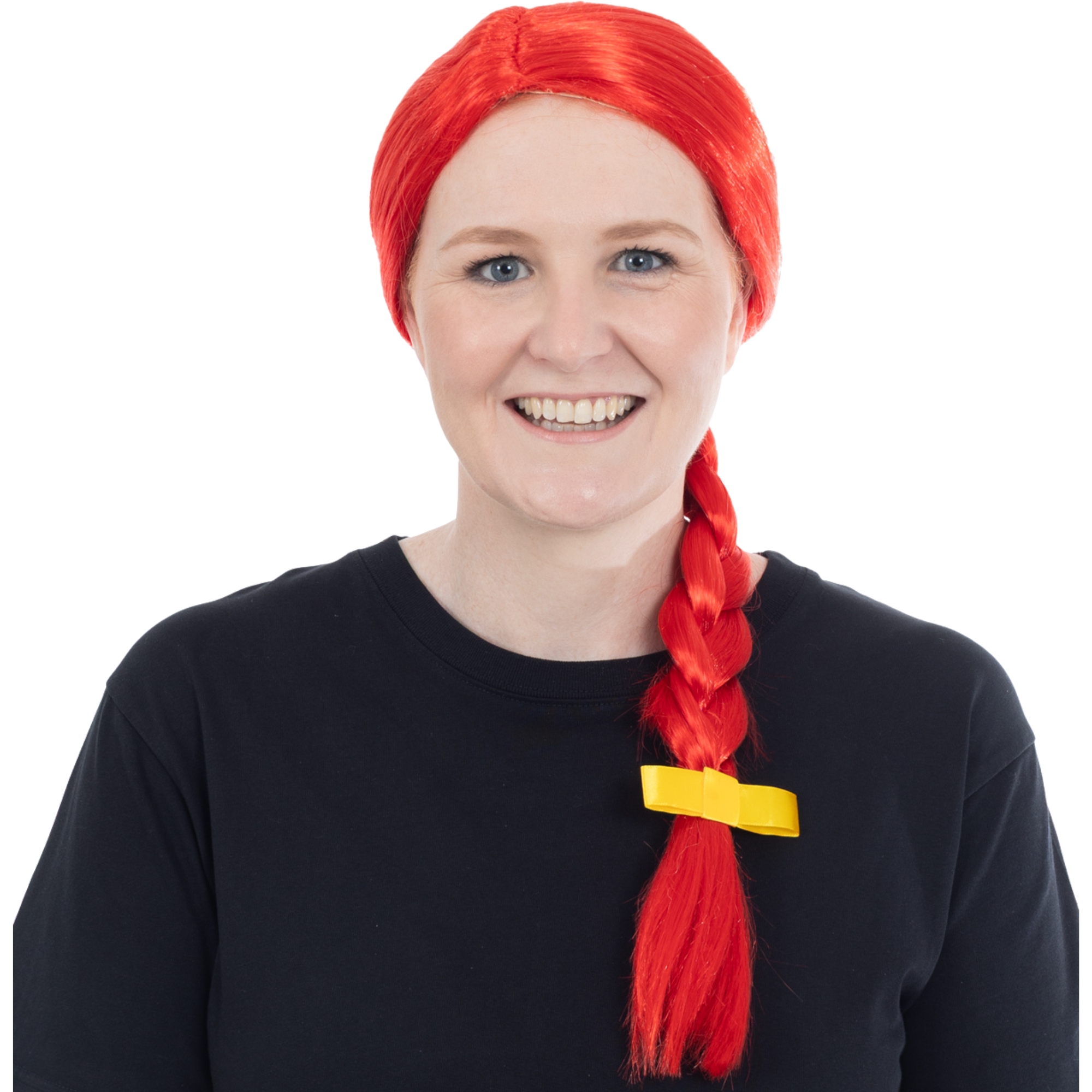 Adult Country Girl Red Plaited Wig 