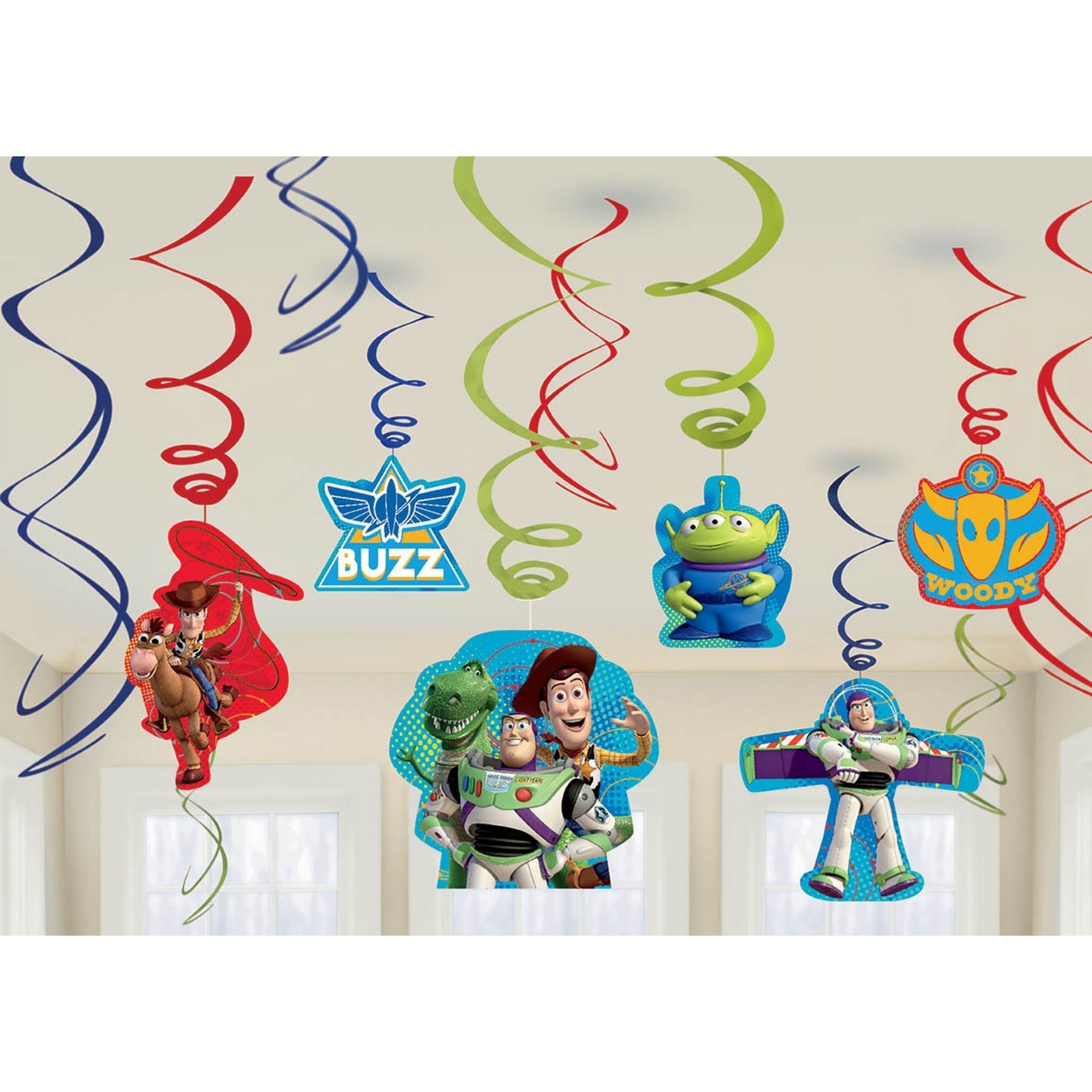 Toy Story Power Up Swirl Decorations (Pack of 12)