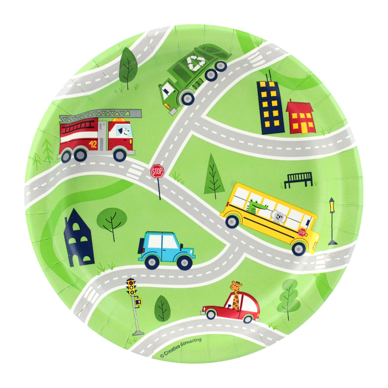 Transportation Time Small Paper Plates (Pack of 8)