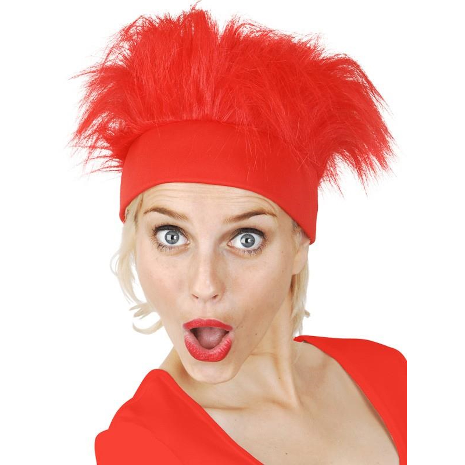 Fluffy Red Headband Adult Costume Accessory