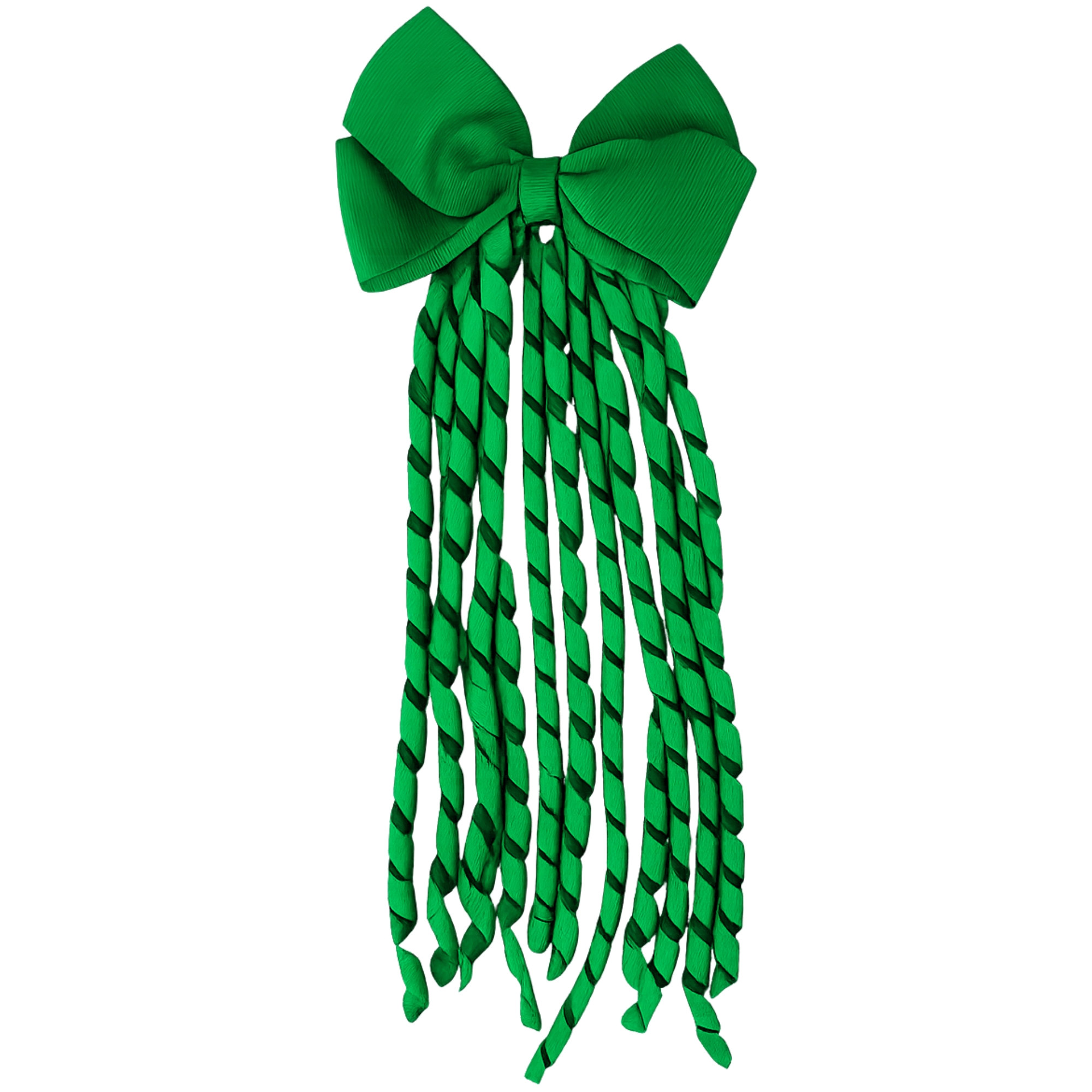 Green Bow & Ribbon Hair Clip