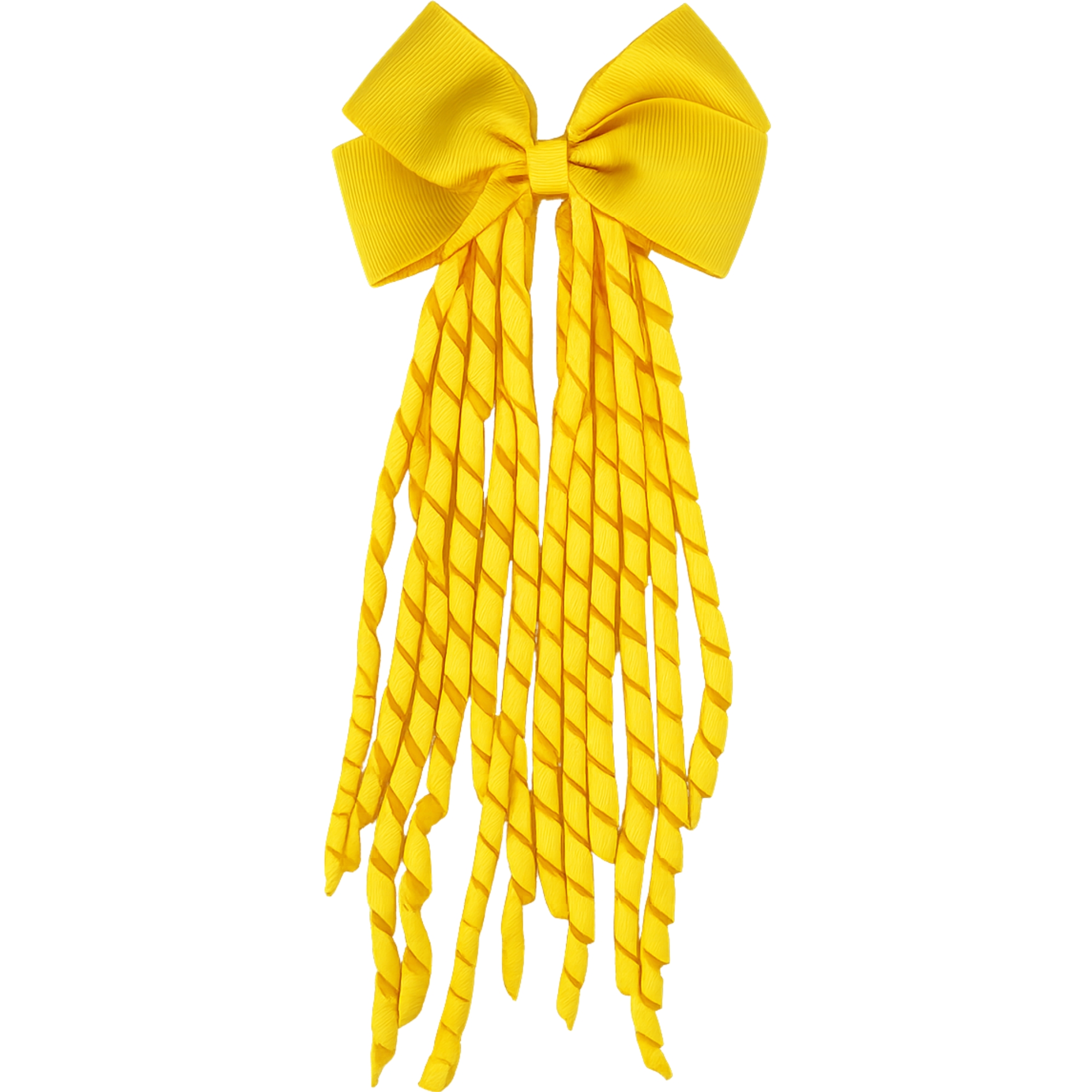 Yellow Bow & Ribbon Hair Clip